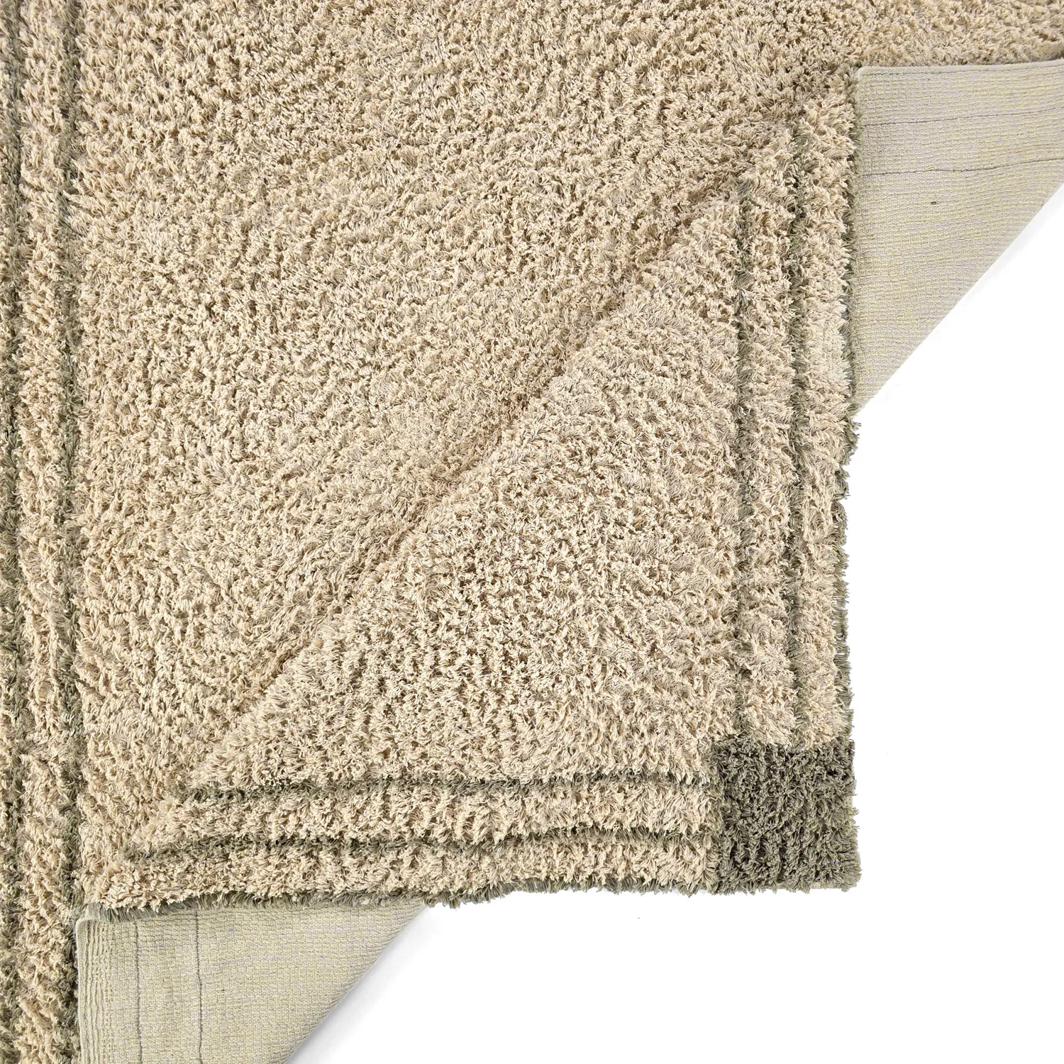 Alfombras de pelo largo - Cataya Natural Cotton Shaggy (beige/topo)