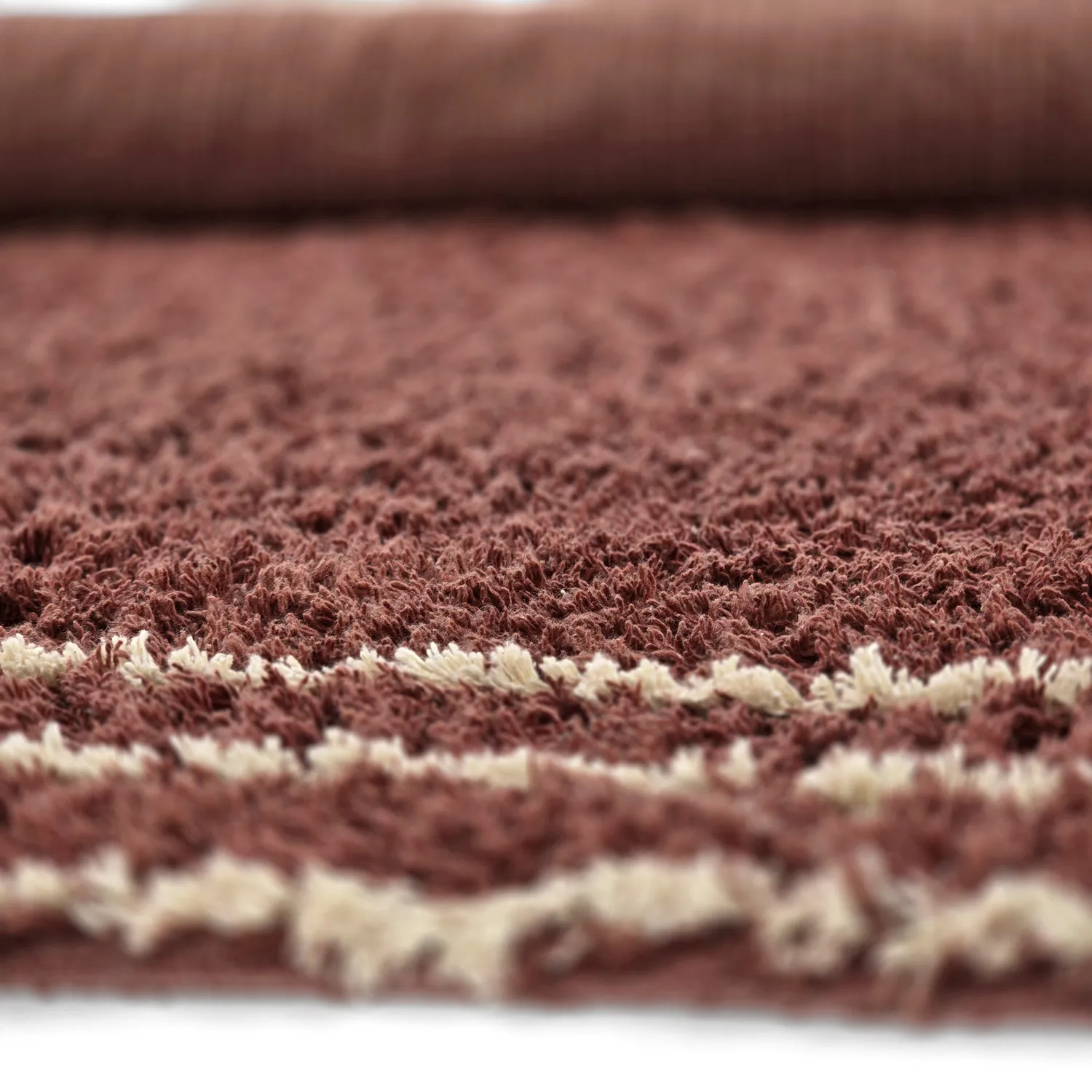 Alfombras de pelo largo - Cataya Natural Cotton Shaggy (marrón/beige)