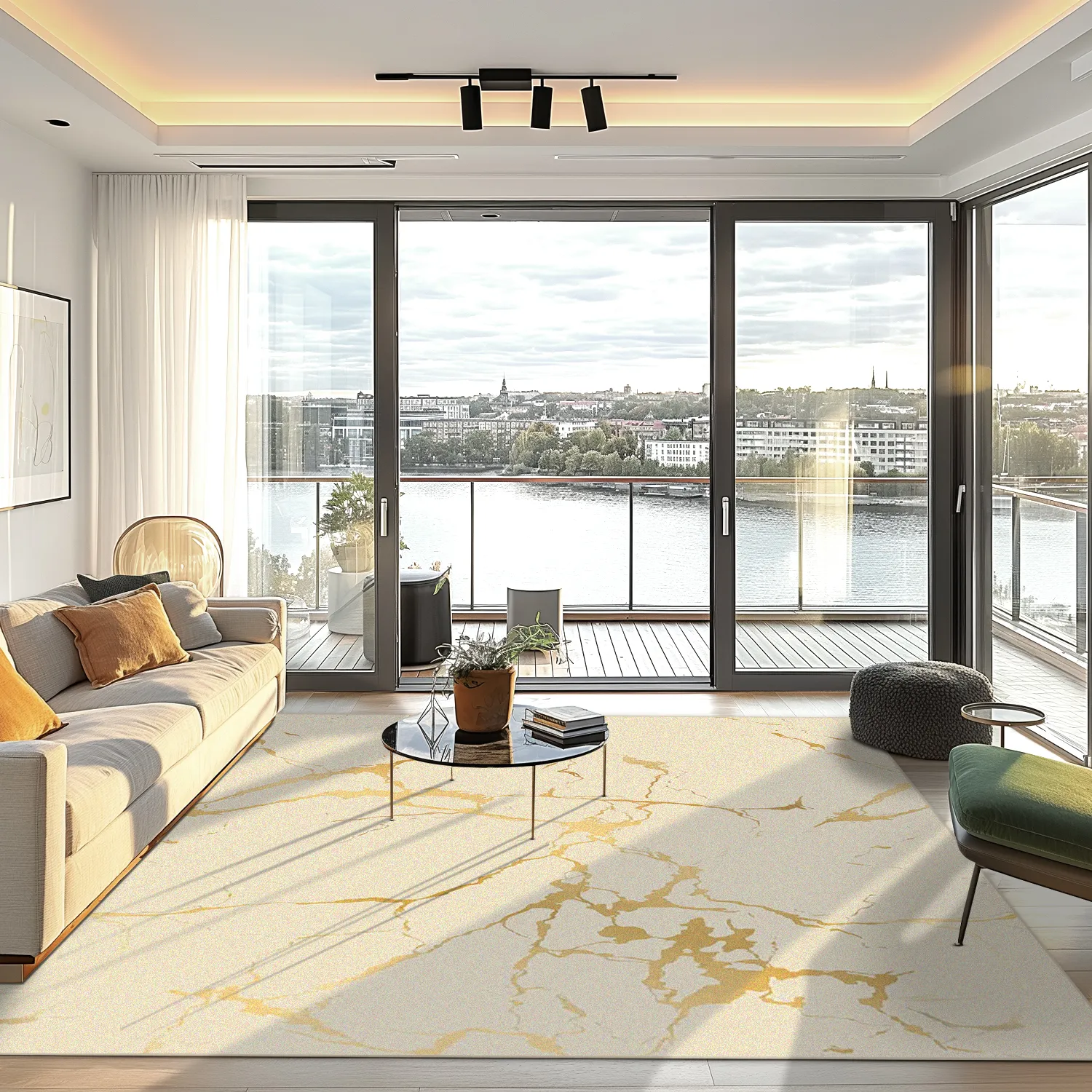Alfombra Wilton - Cesina (beige/dorado)