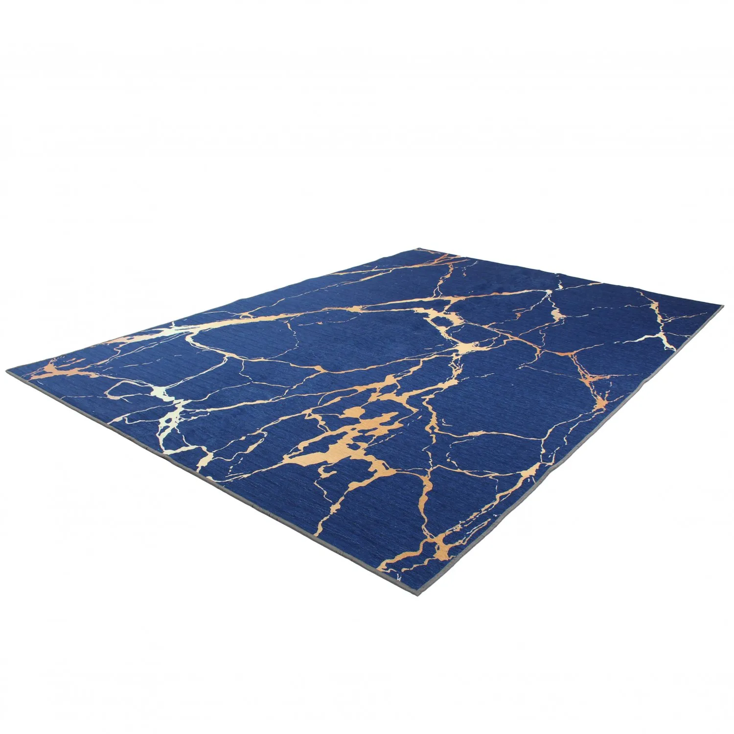 Alfombra Wilton - Cesina (azul/dorado)