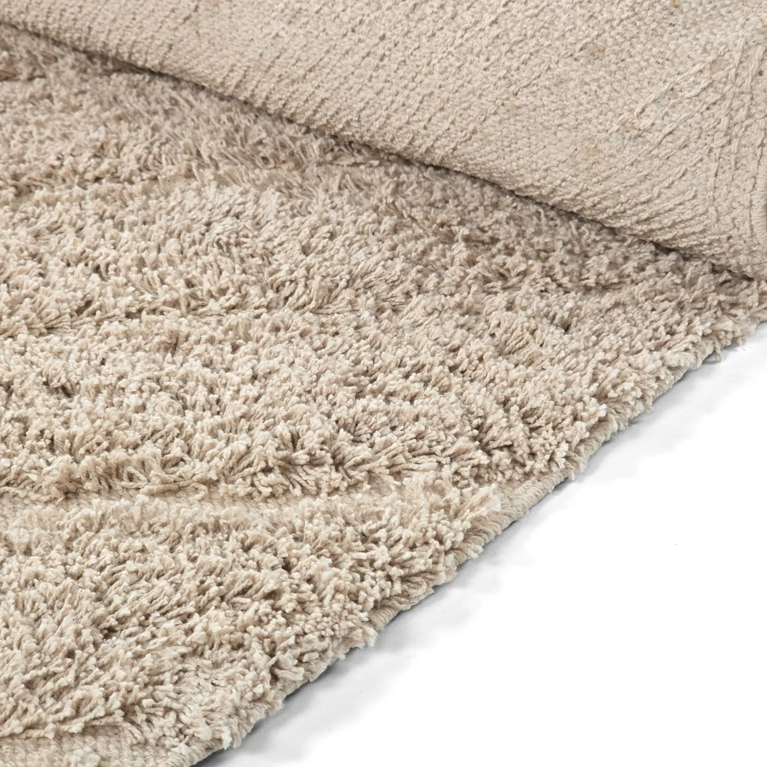 Alfombras de pelo largo - Conara Natural Cotton Shaggy (beige)