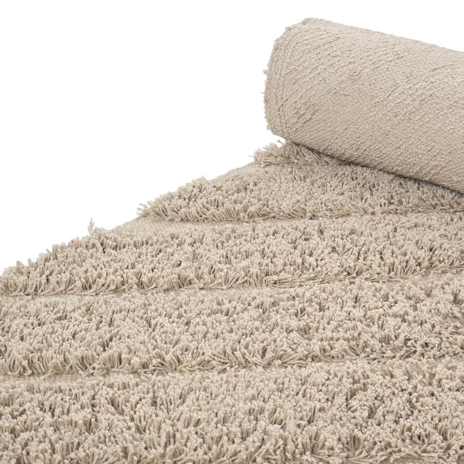 Alfombras de pelo largo - Conara Natural Cotton Shaggy (beige)
