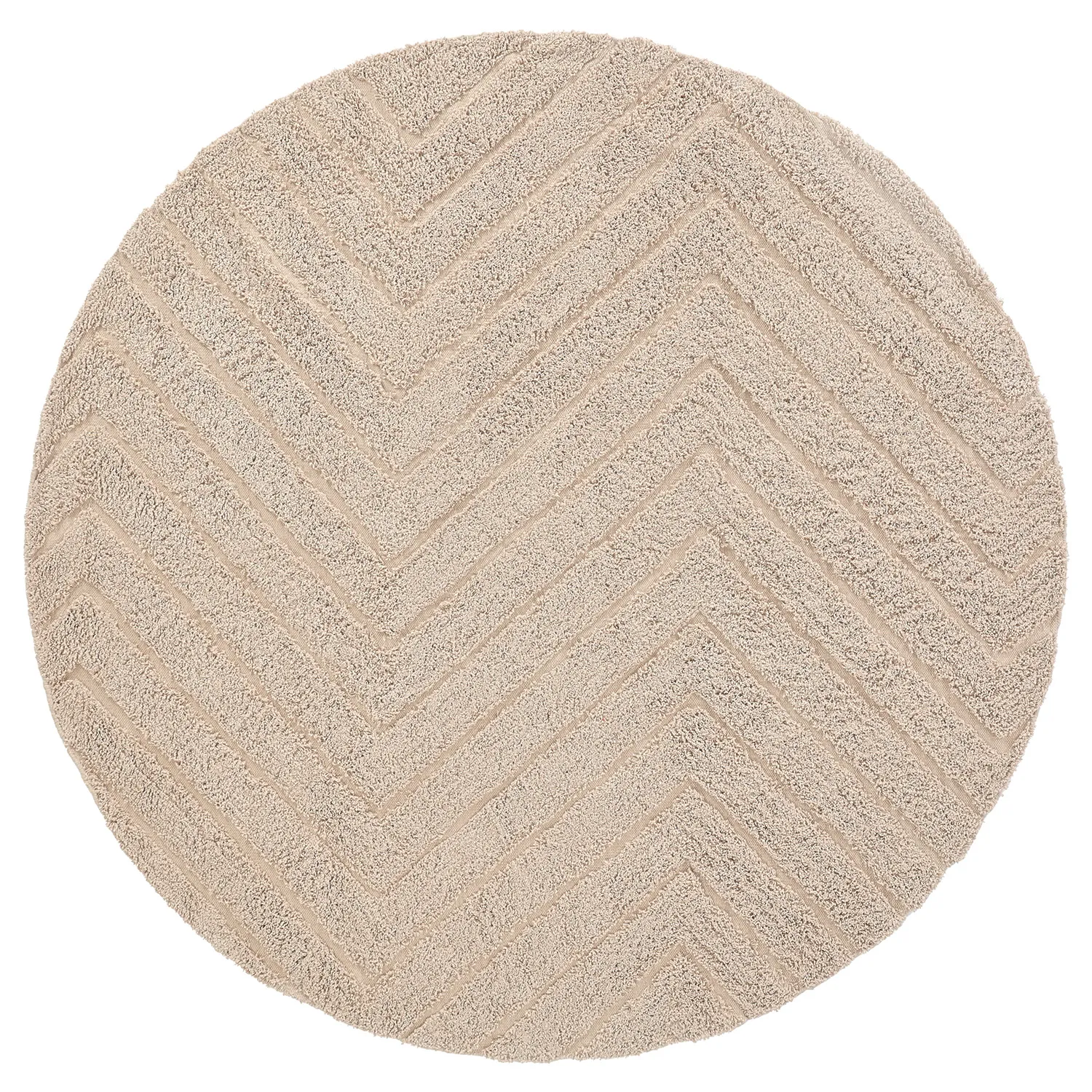 Alfombras redondeadas - Conara Natural Cotton Shaggy (beige)