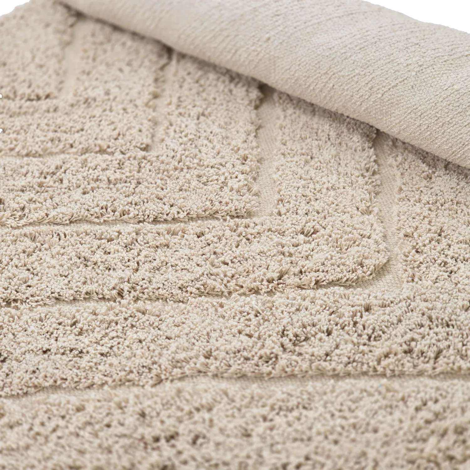 Alfombras redondeadas - Conara Natural Cotton Shaggy (beige)