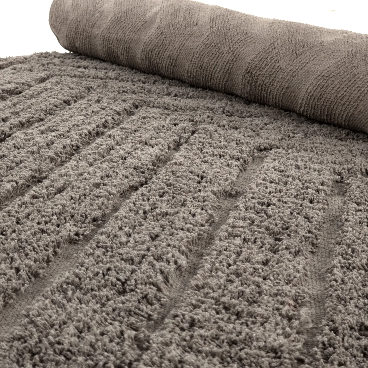 Alfombras de pelo largo - Conara Natural Cotton Shaggy (gris pardo)