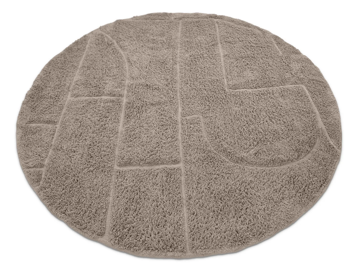 Alfombras redondeadas - Cremona Natural Cotton Shaggy (gris pardo)