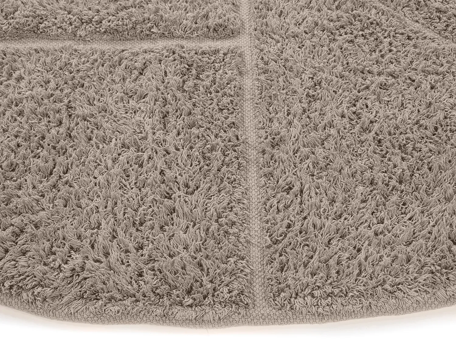Alfombras redondeadas - Cremona Natural Cotton Shaggy (gris pardo)