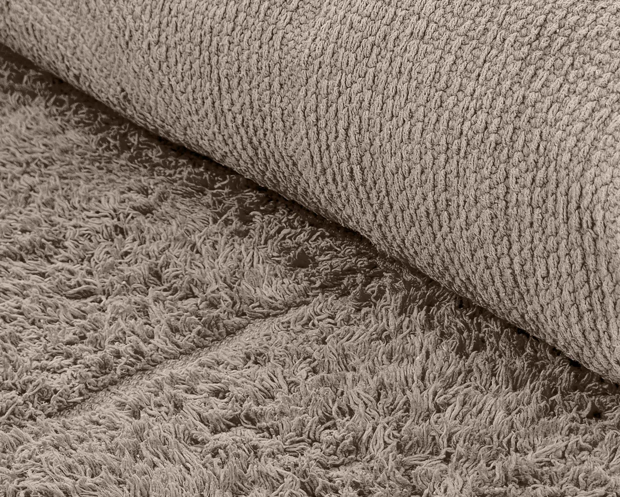 Alfombras redondeadas - Cremona Natural Cotton Shaggy (gris pardo)