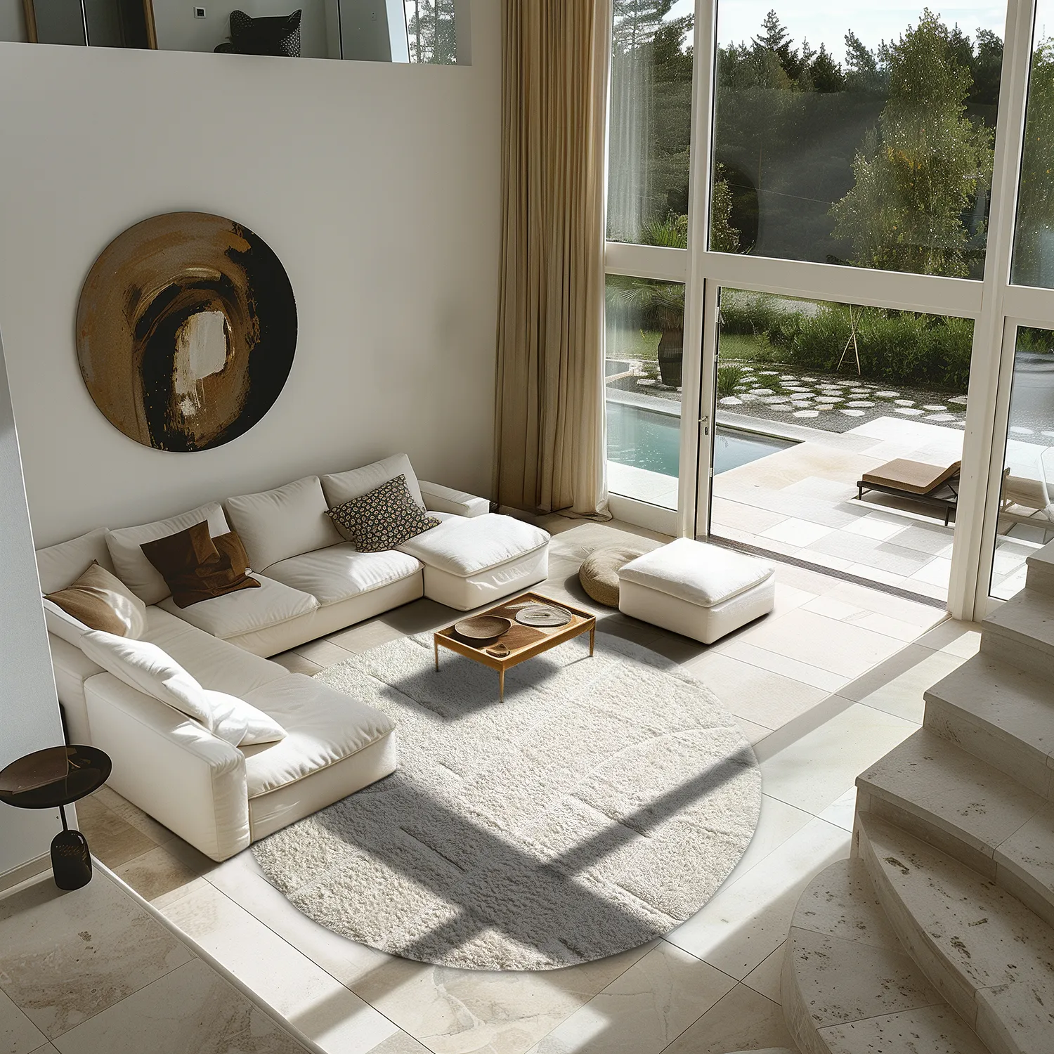 Alfombras redondeadas - Cremona Natural Cotton Shaggy (offwhite)