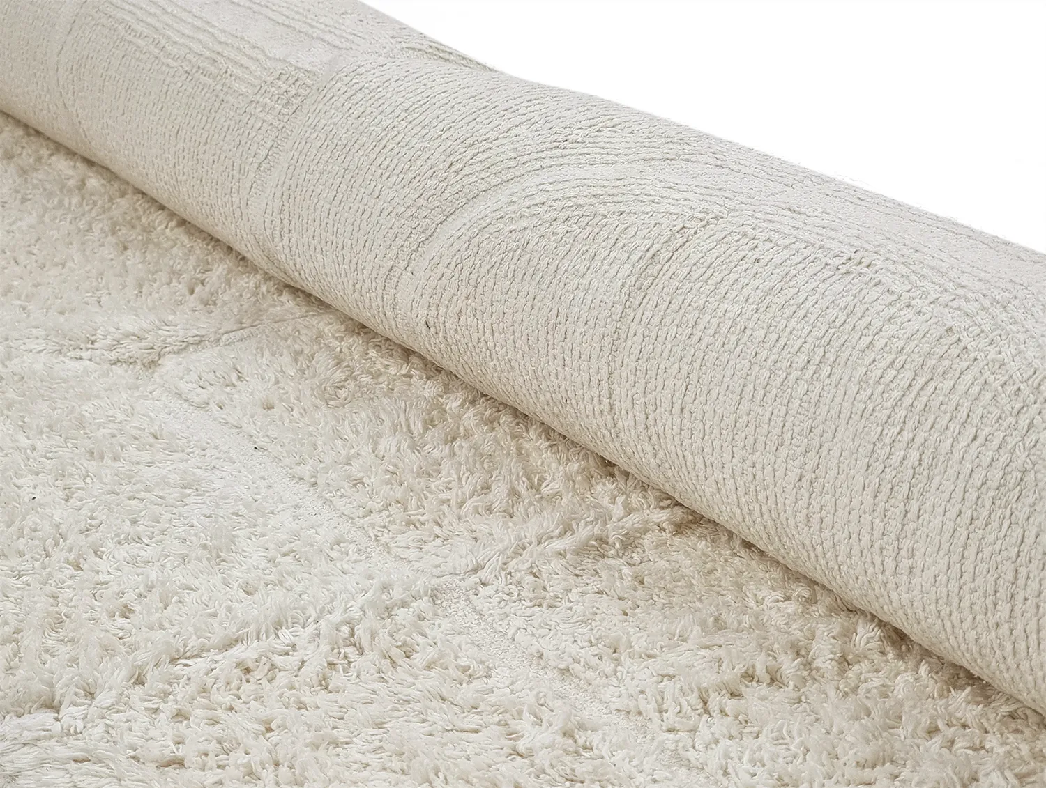 Alfombras redondeadas - Cremona Natural Cotton Shaggy (offwhite)