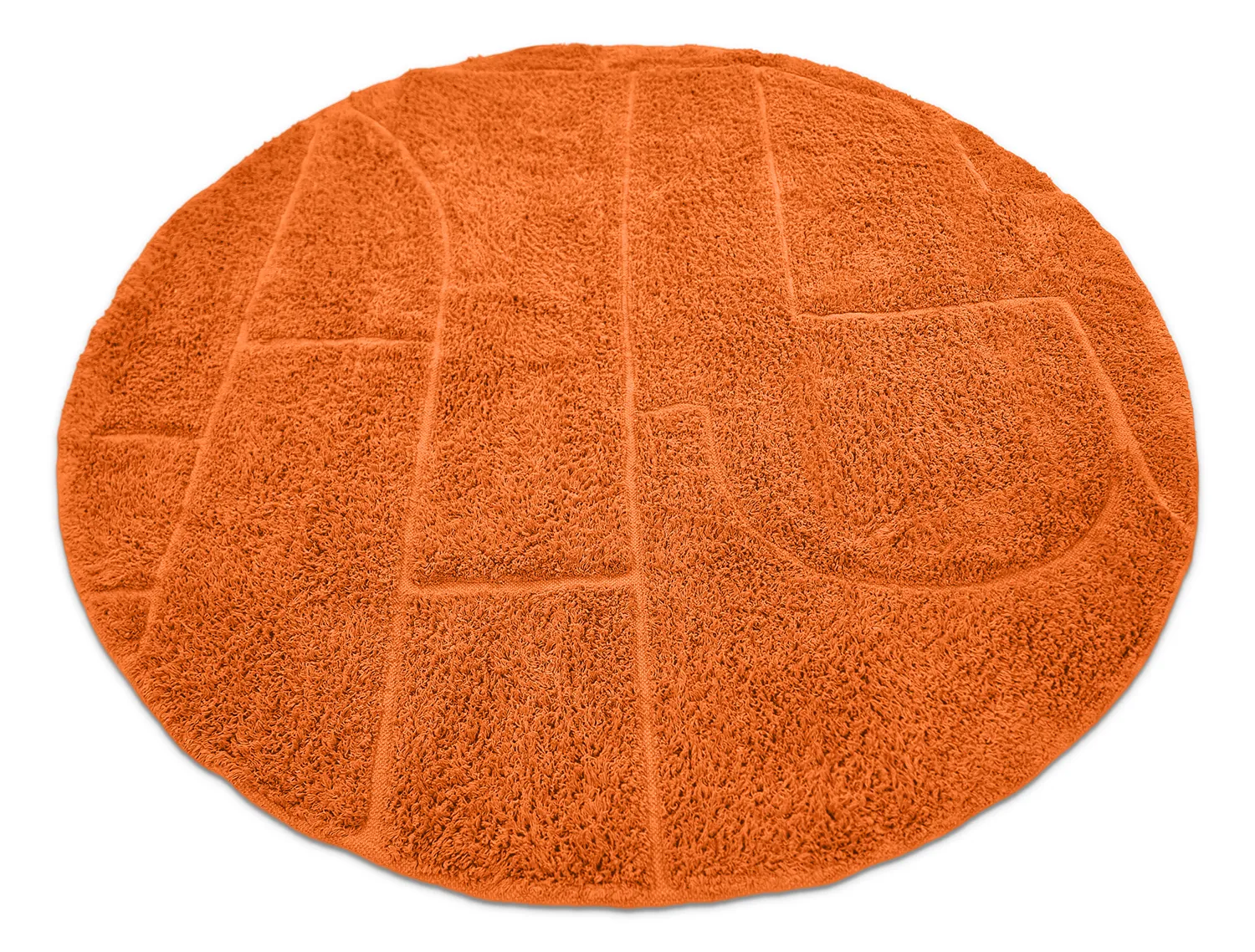 Alfombras redondeadas - Cremona Natural Cotton Shaggy (naranja)