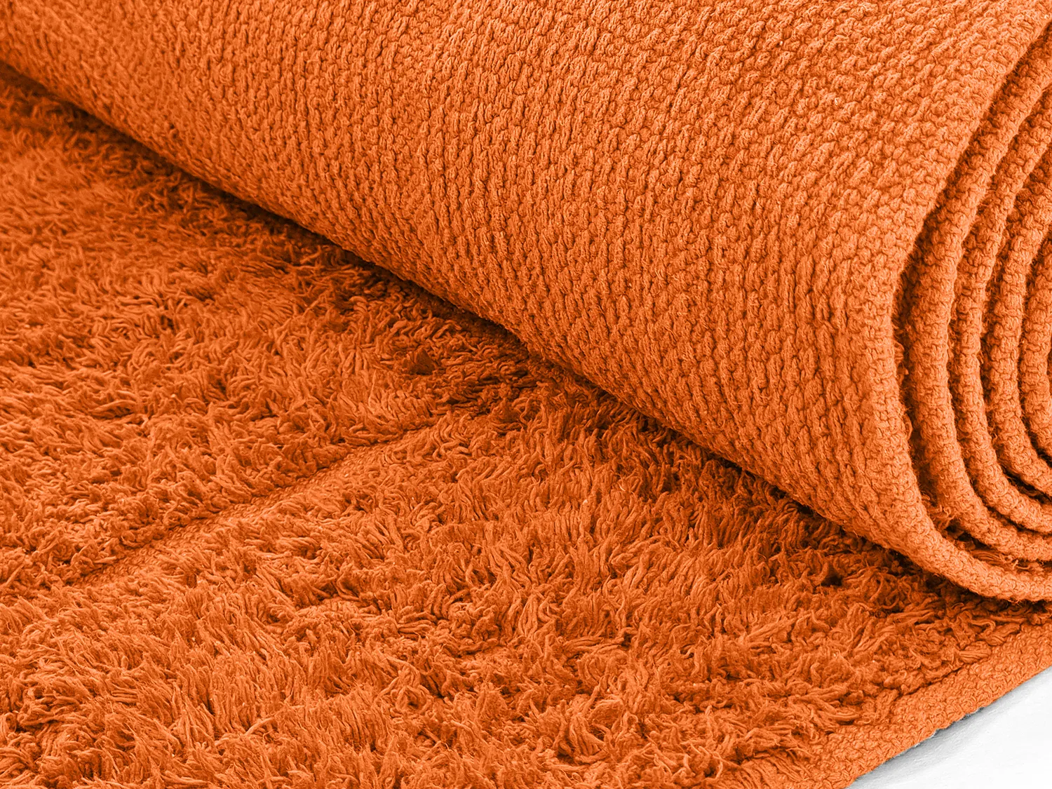 Alfombras redondeadas - Cremona Natural Cotton Shaggy (naranja)