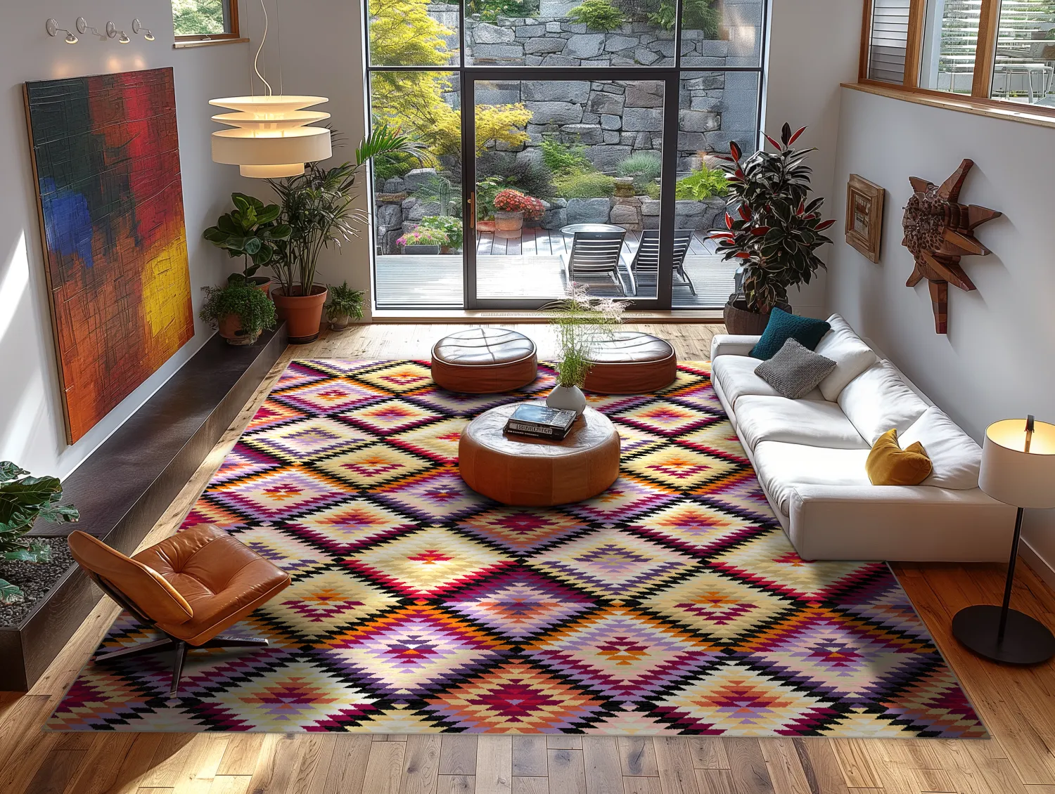 Alfombra Wilton - Deia (rosa/multi)