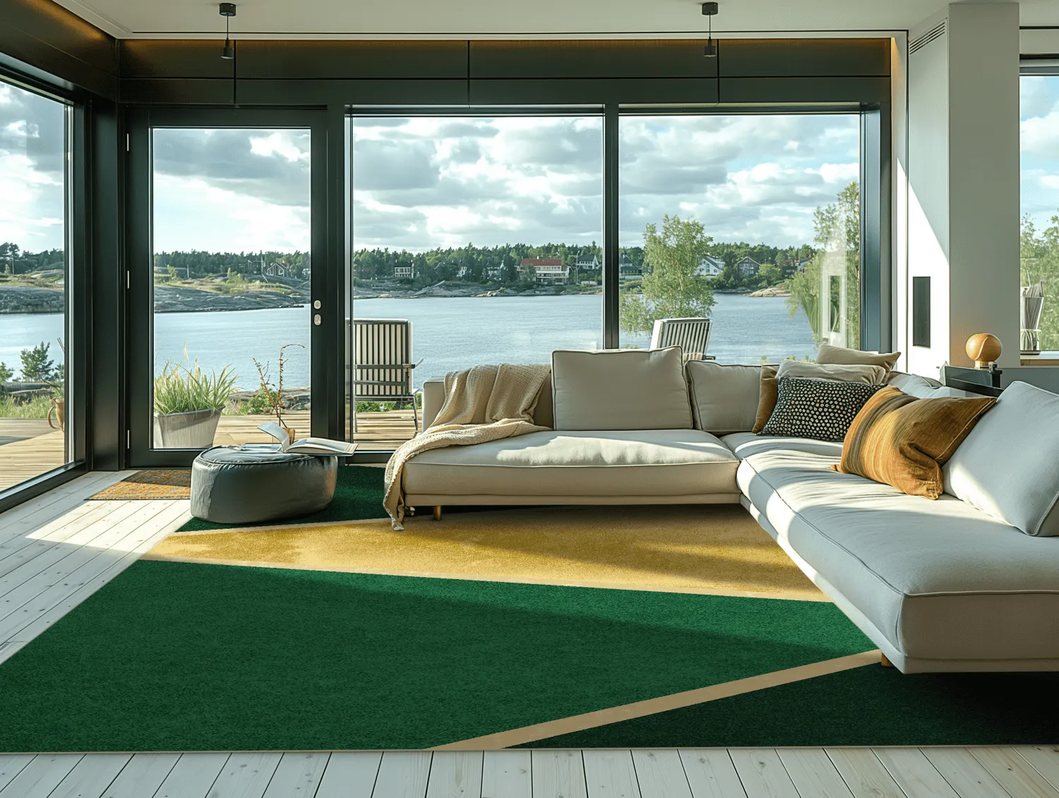 Alfombra Wilton - Dolly (verde/oro)