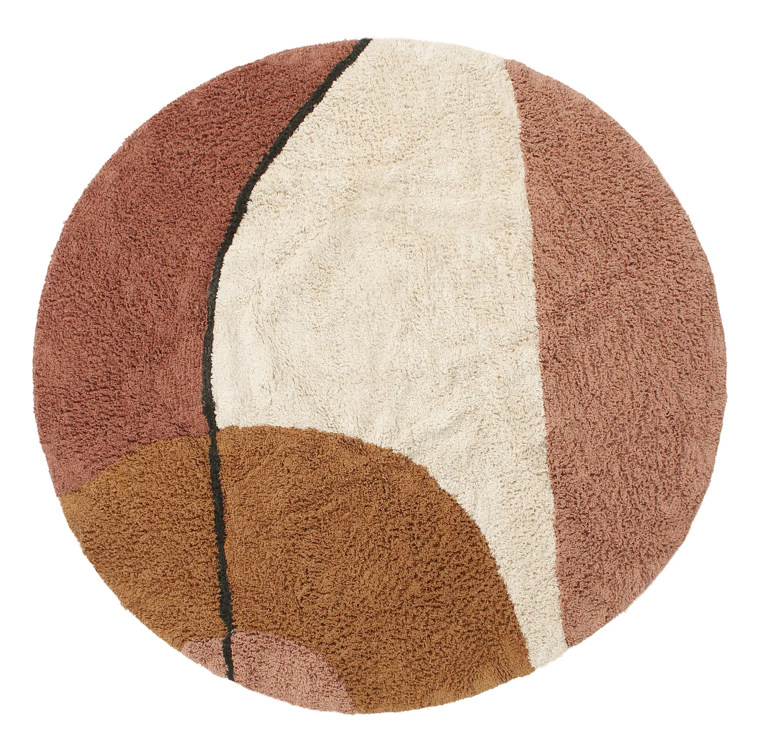Alfombras redondeadas - Donostia Natural Cotton Shaggy (multi)