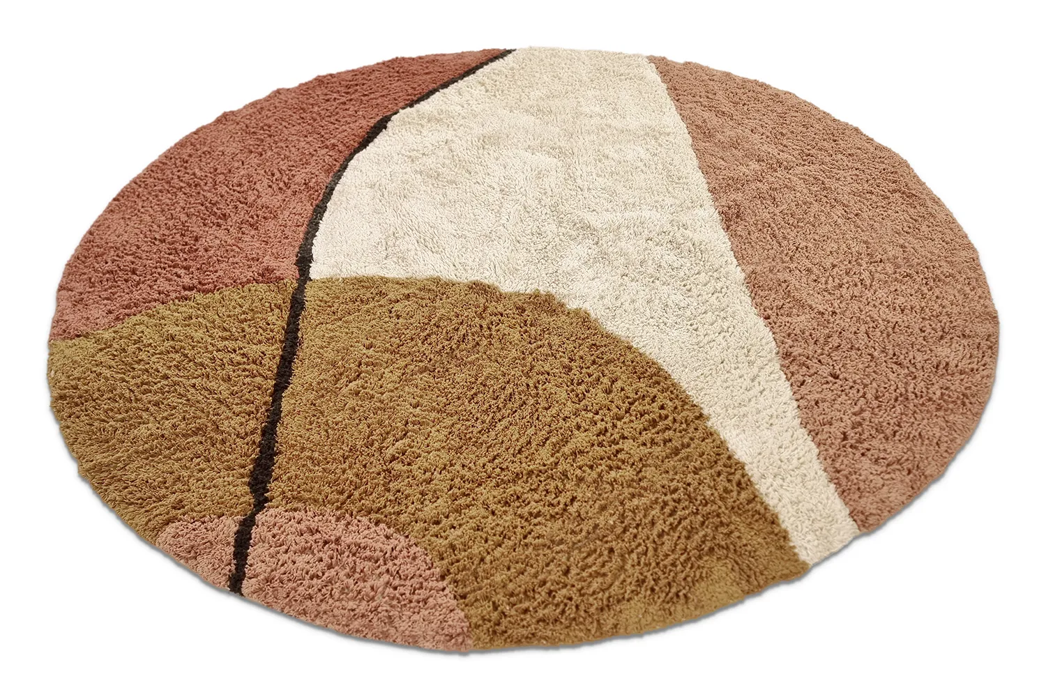 Alfombras redondeadas - Donostia Natural Cotton Shaggy (multi)