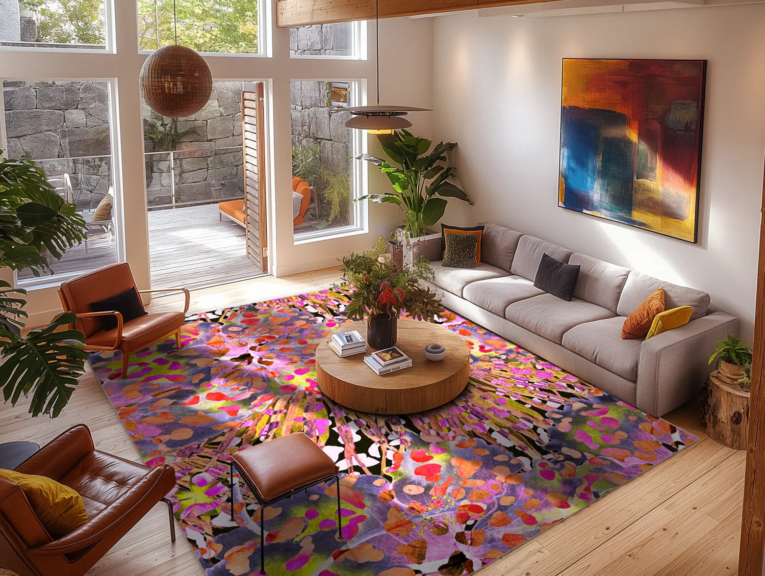 Alfombra Wilton - Dottie (rosa/multi)