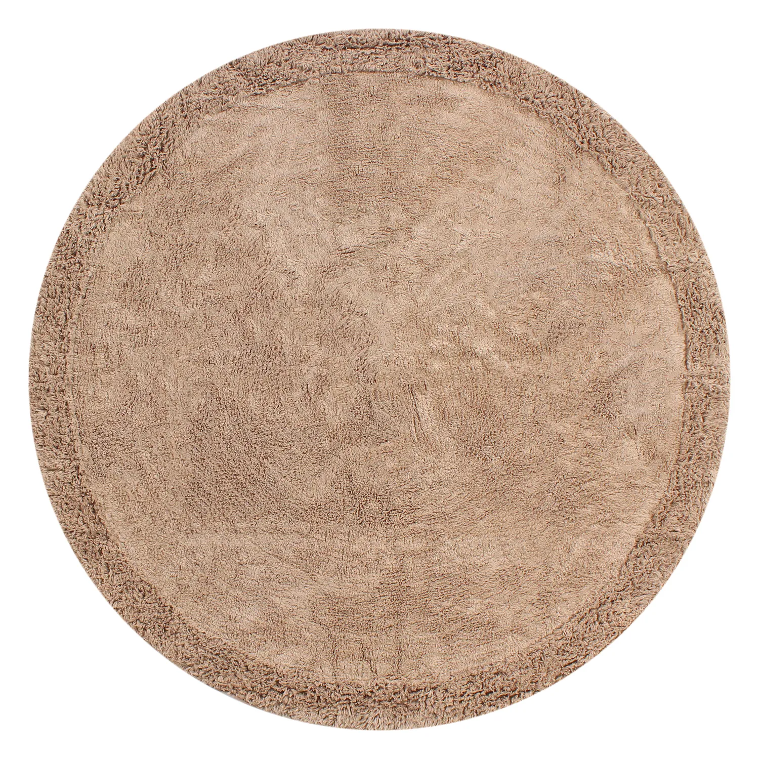Alfombras redondeadas - Ebba Natural Cotton Shaggy (marrón)