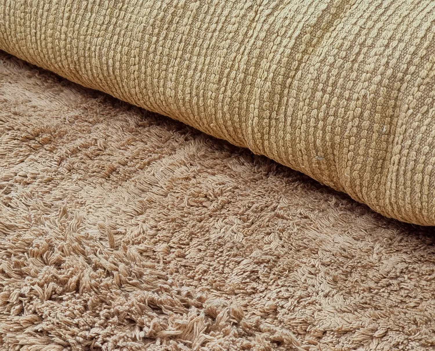 Alfombras redondeadas - Ebba Natural Cotton Shaggy (marrón)