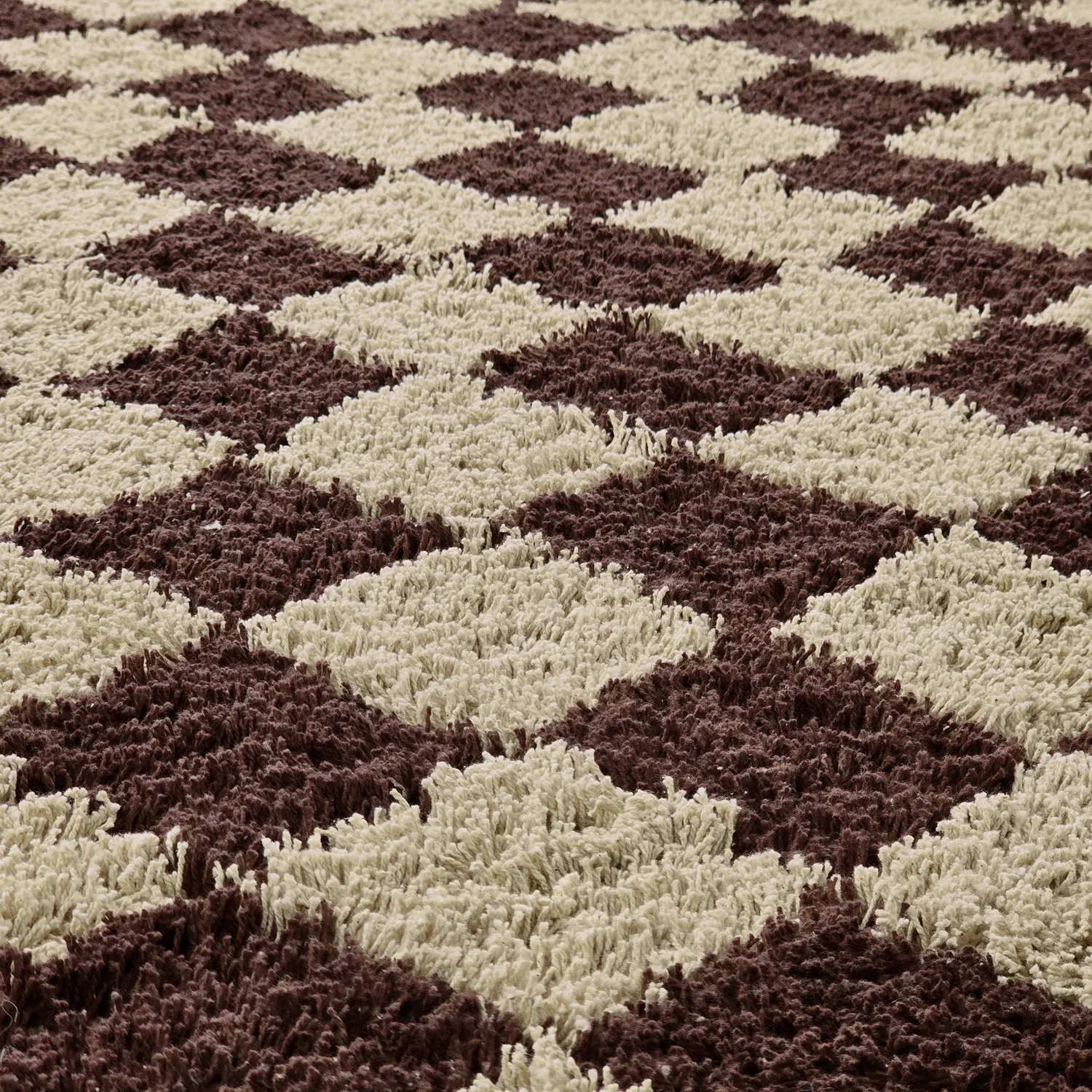 Alfombras de pelo largo - Elsey Natural Cotton Shaggy (beige/marrón)