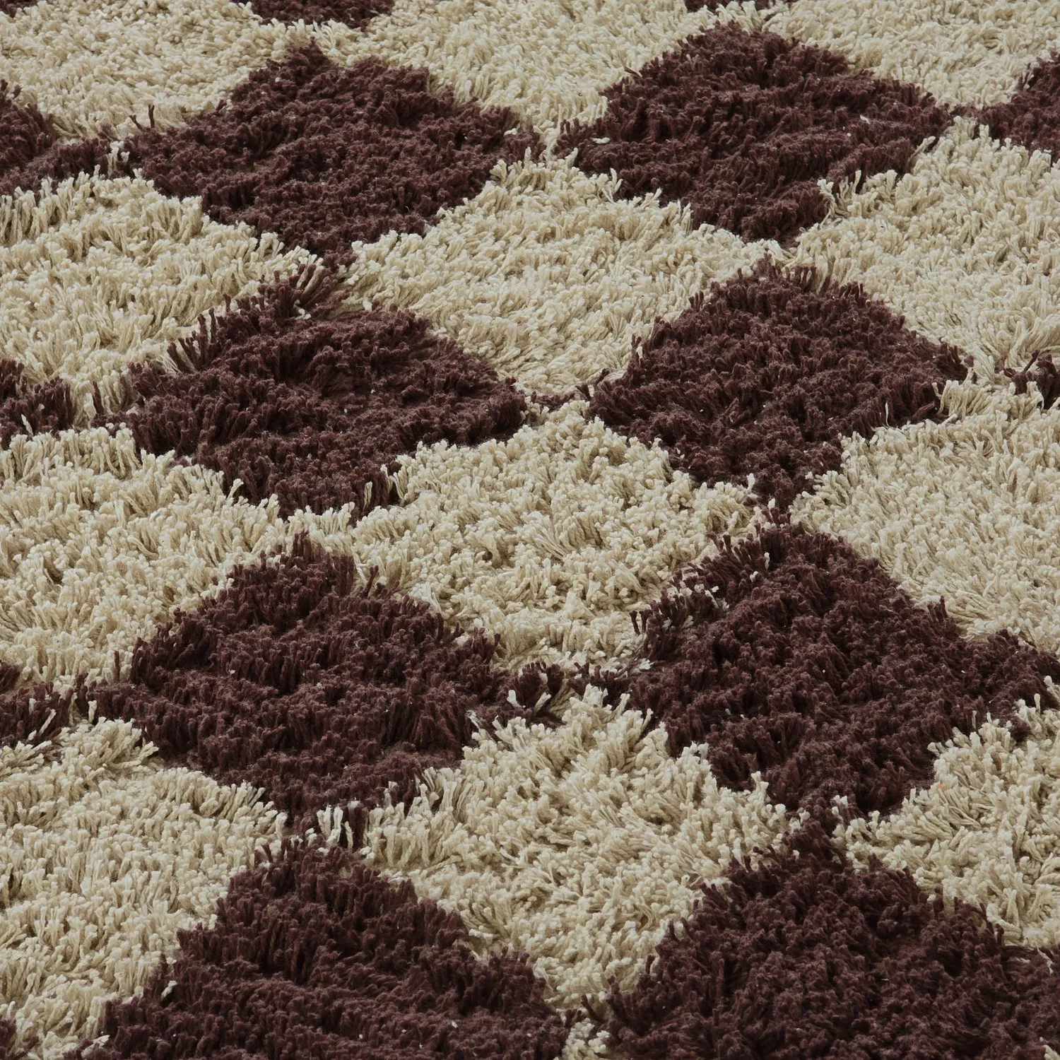 Alfombras redondeadas - Elsey Natural Cotton Shaggy (beige/marrón)
