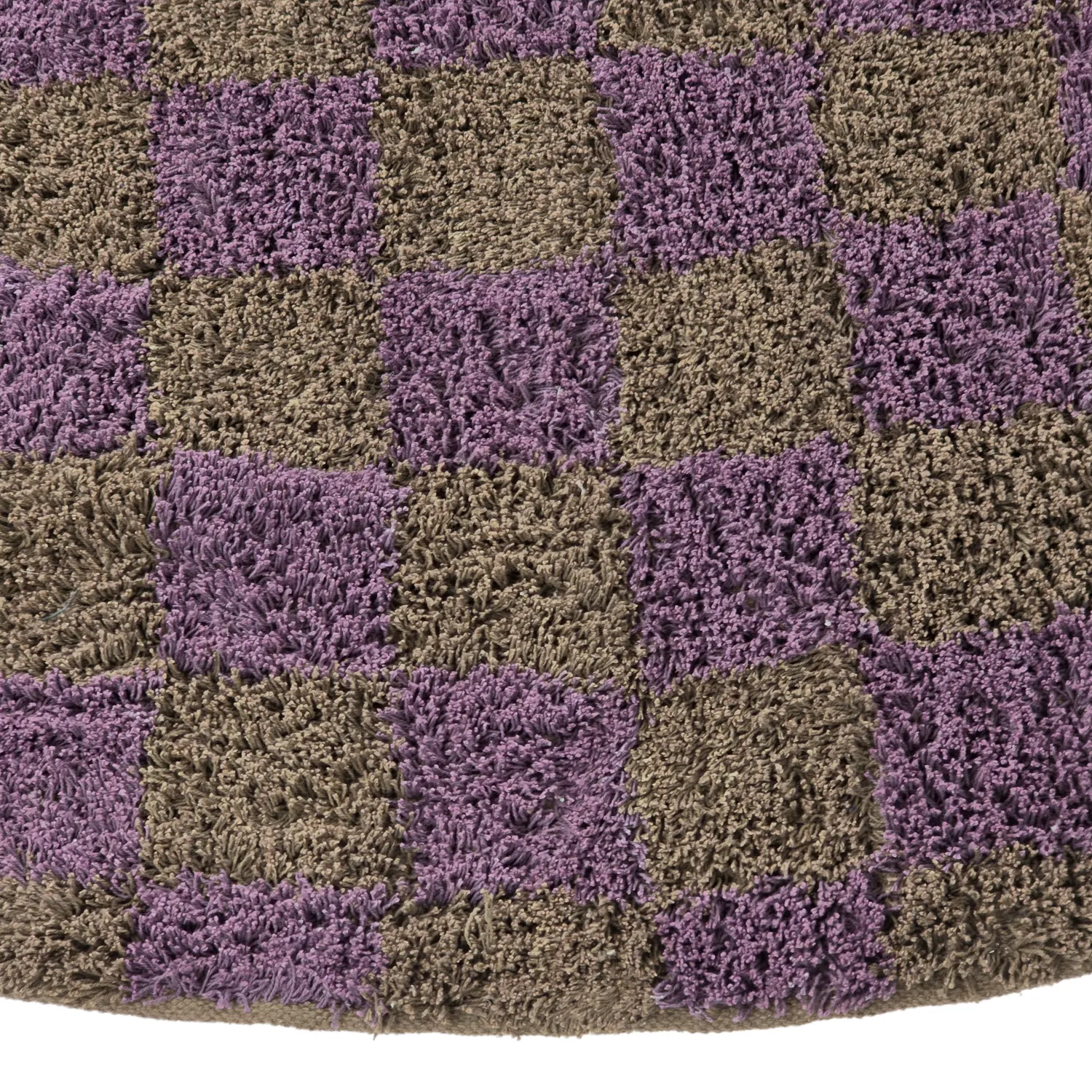 Alfombras redondeadas - Elsey Natural Cotton Shaggy (marrón/morado)