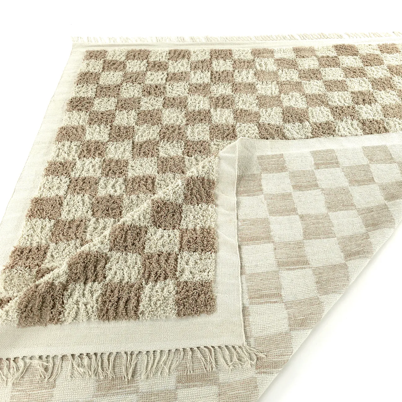 Alfombras de pelo largo - Elsey Natural Cotton Shaggy (crema/arena)