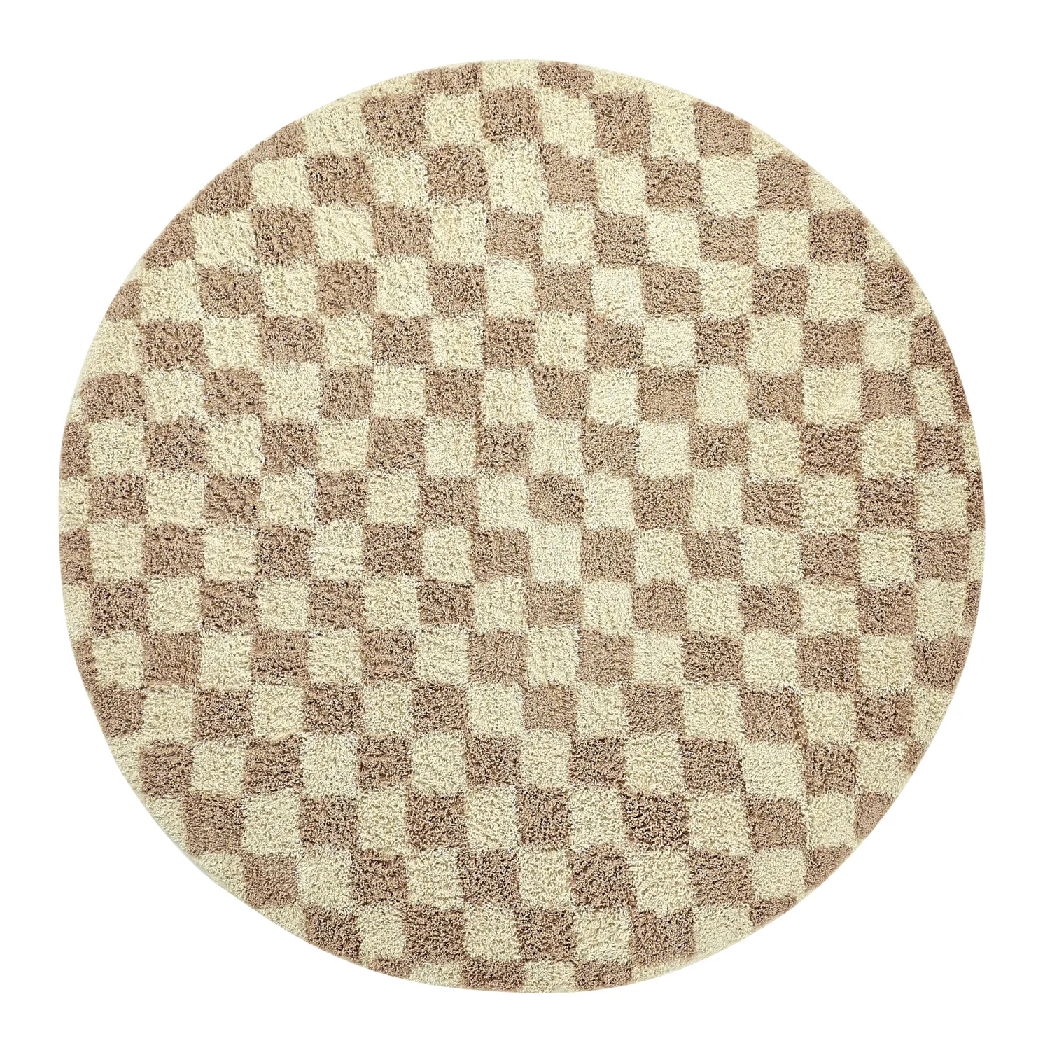 Alfombras redondeadas - Elsey Natural Cotton Shaggy (crema/arena)