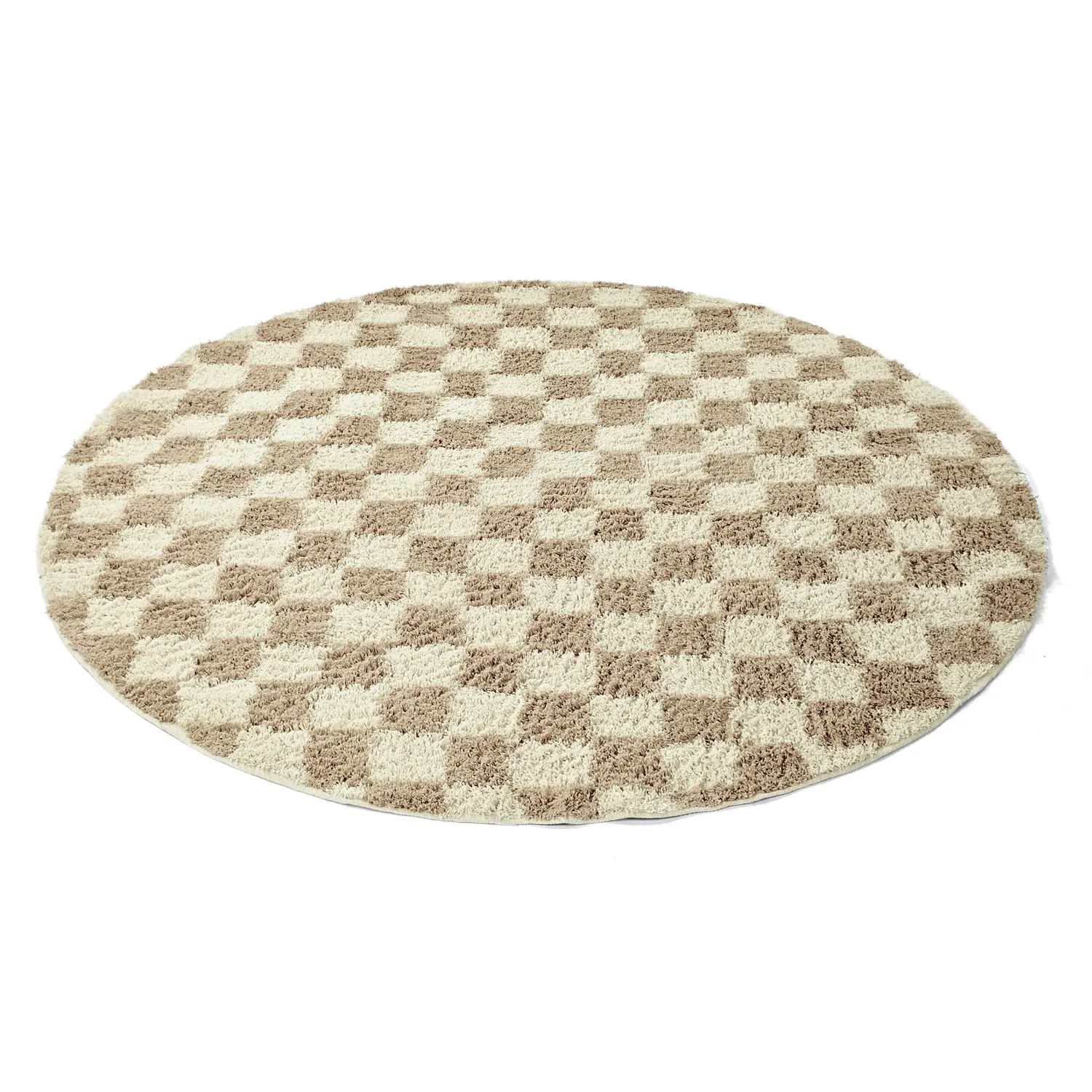 Alfombras redondeadas - Elsey Natural Cotton Shaggy (crema/arena)