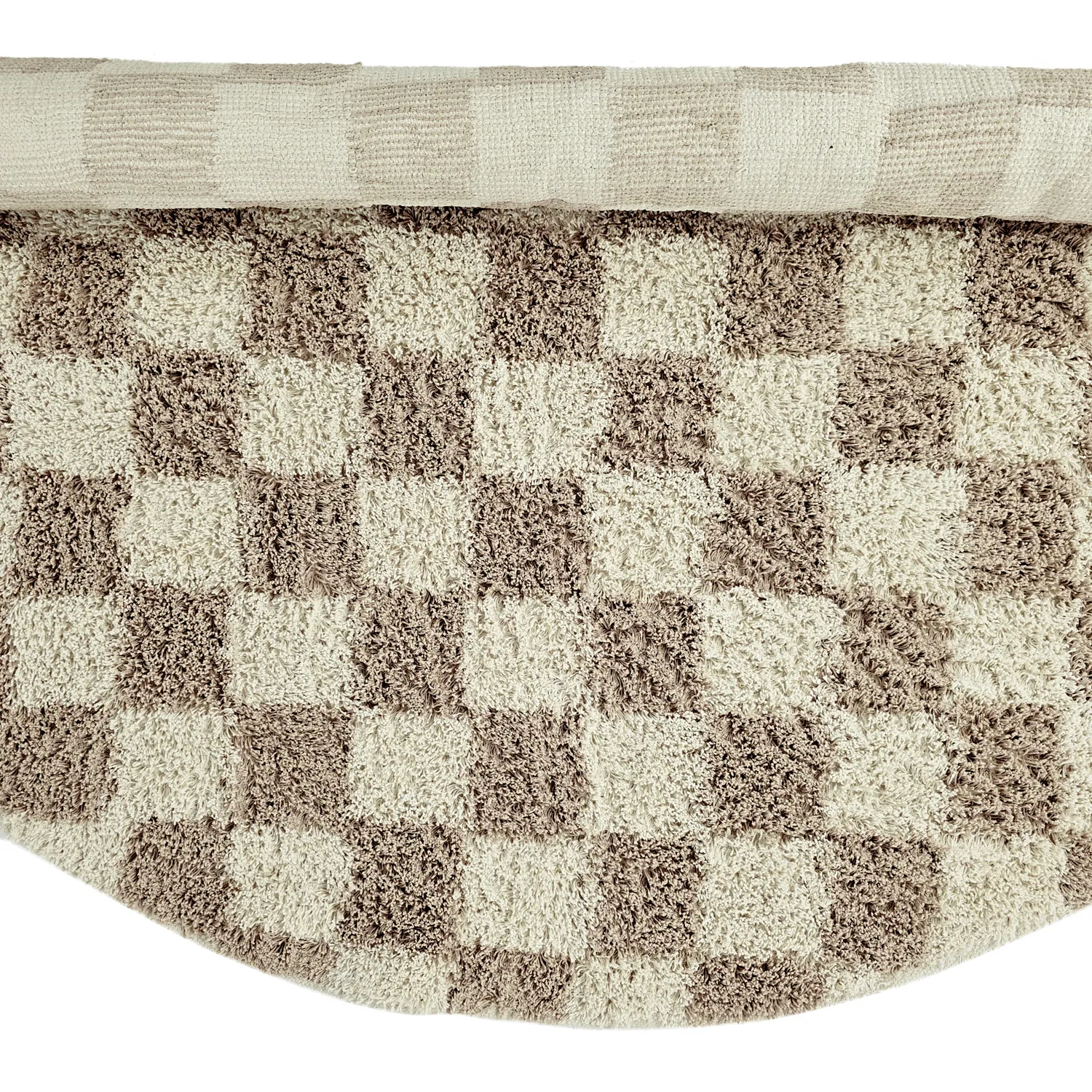 Alfombras redondeadas - Elsey Natural Cotton Shaggy (crema/arena)