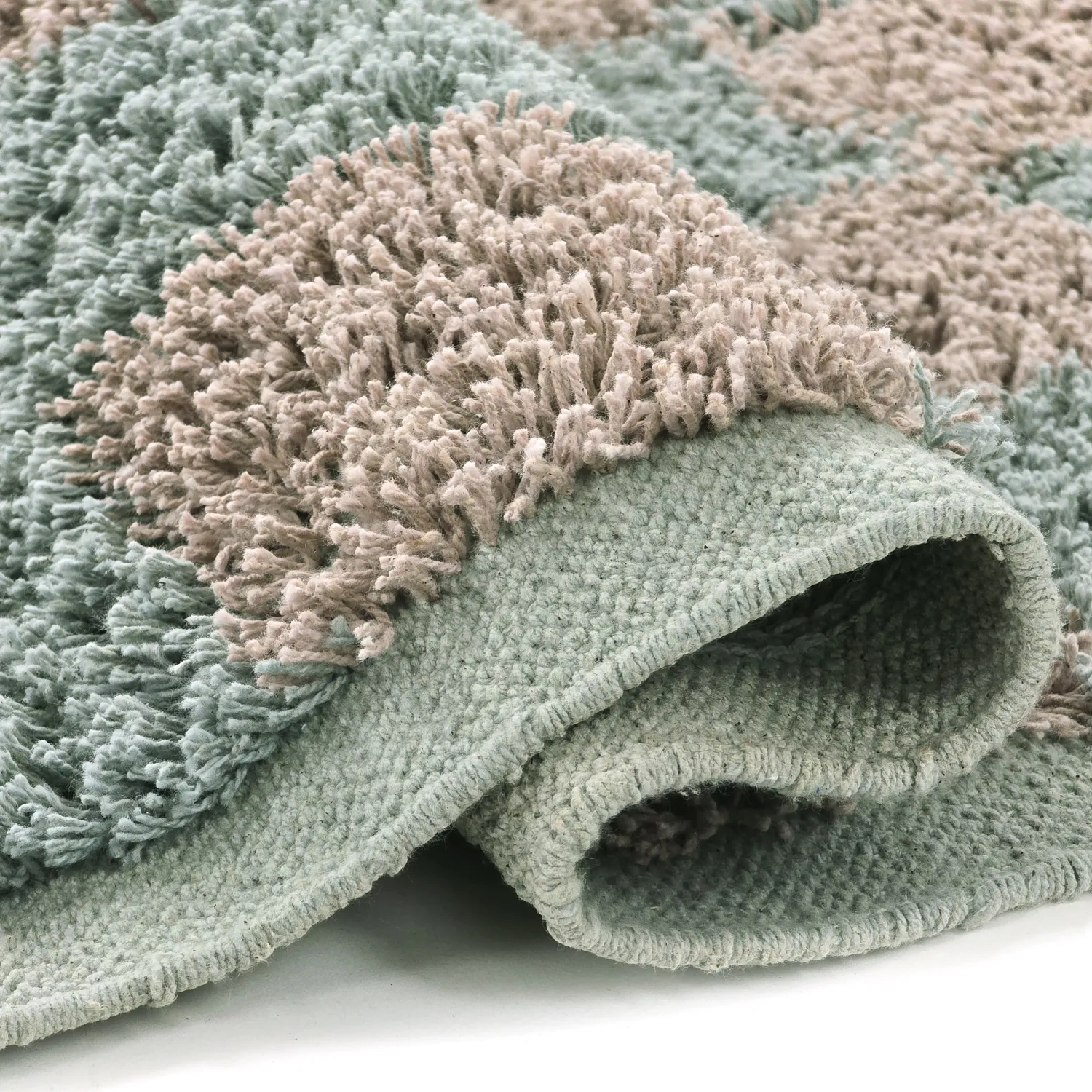 Alfombras de pelo largo - Elsey Natural Cotton Shaggy (gris/rosa)