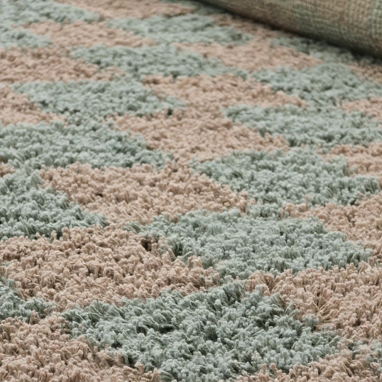 Alfombras de pelo largo - Elsey Natural Cotton Shaggy (gris/rosa)