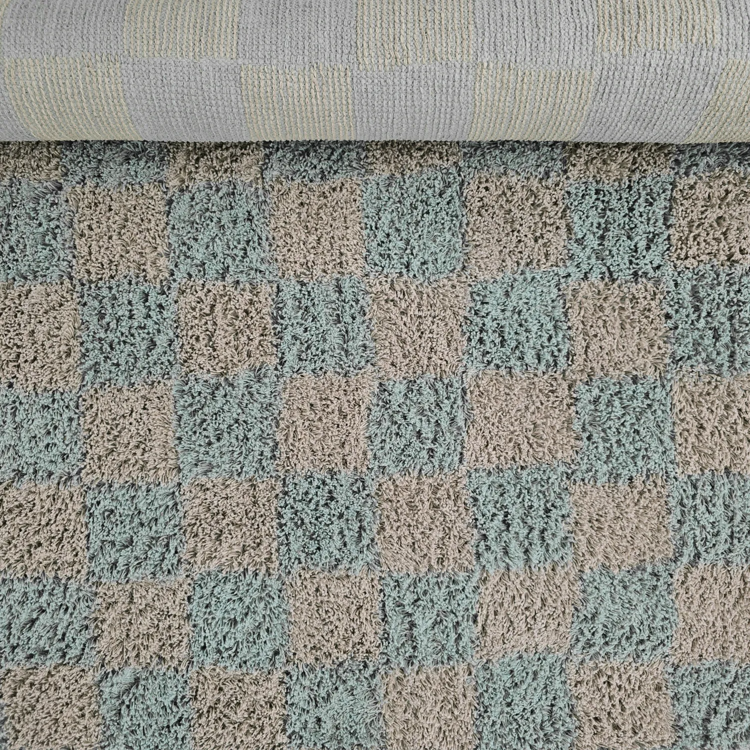 Alfombras de pelo largo - Elsey Natural Cotton Shaggy (gris/rosa)