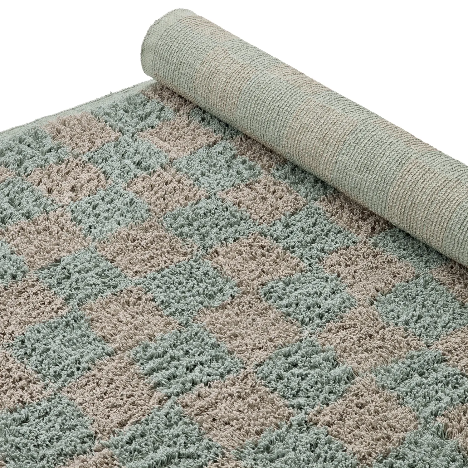 Alfombras de pelo largo - Elsey Natural Cotton Shaggy (gris/rosa)