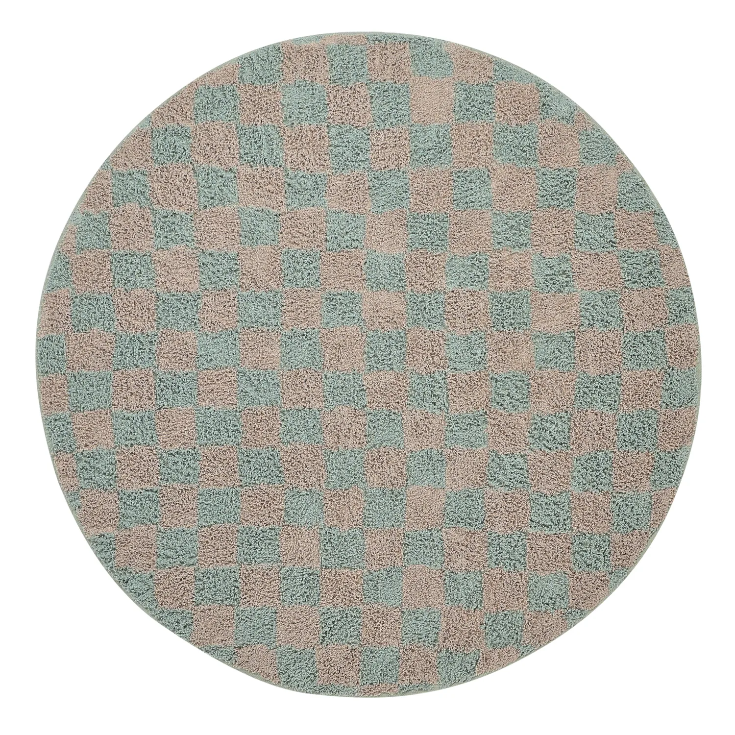 Alfombras redondeadas - Elsey Natural Cotton Shaggy (gris/rosa)