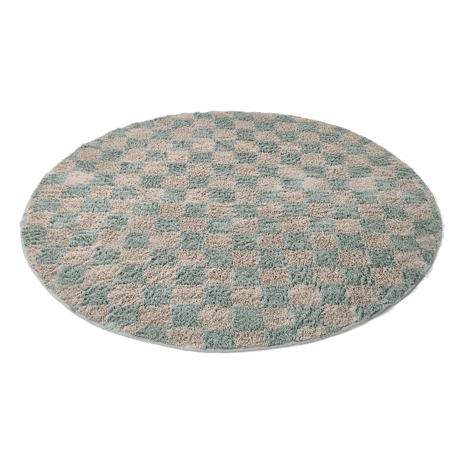 Alfombras redondeadas - Elsey Natural Cotton Shaggy (gris/rosa)