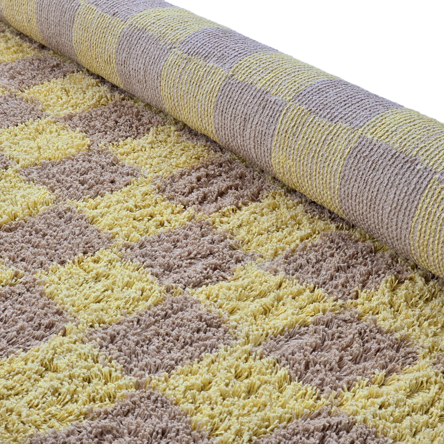 Alfombras de pelo largo - Elsey Natural Cotton Shaggy (amarillo/beige)