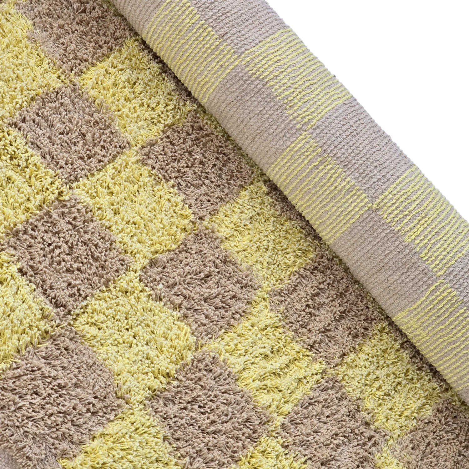 Alfombras de pelo largo - Elsey Natural Cotton Shaggy (amarillo/beige)