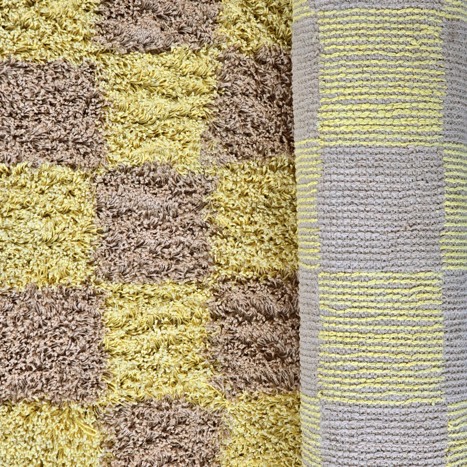 Alfombras de pelo largo - Elsey Natural Cotton Shaggy (amarillo/beige)