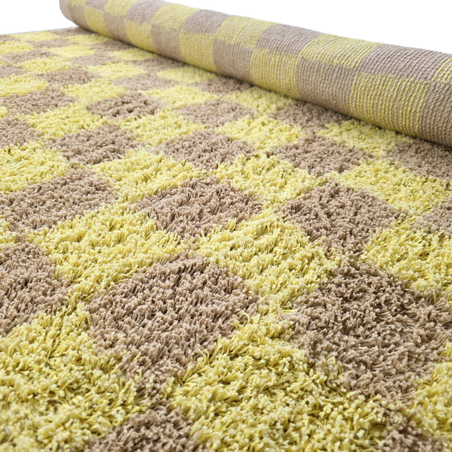 Alfombras de pelo largo - Elsey Natural Cotton Shaggy (amarillo/beige)