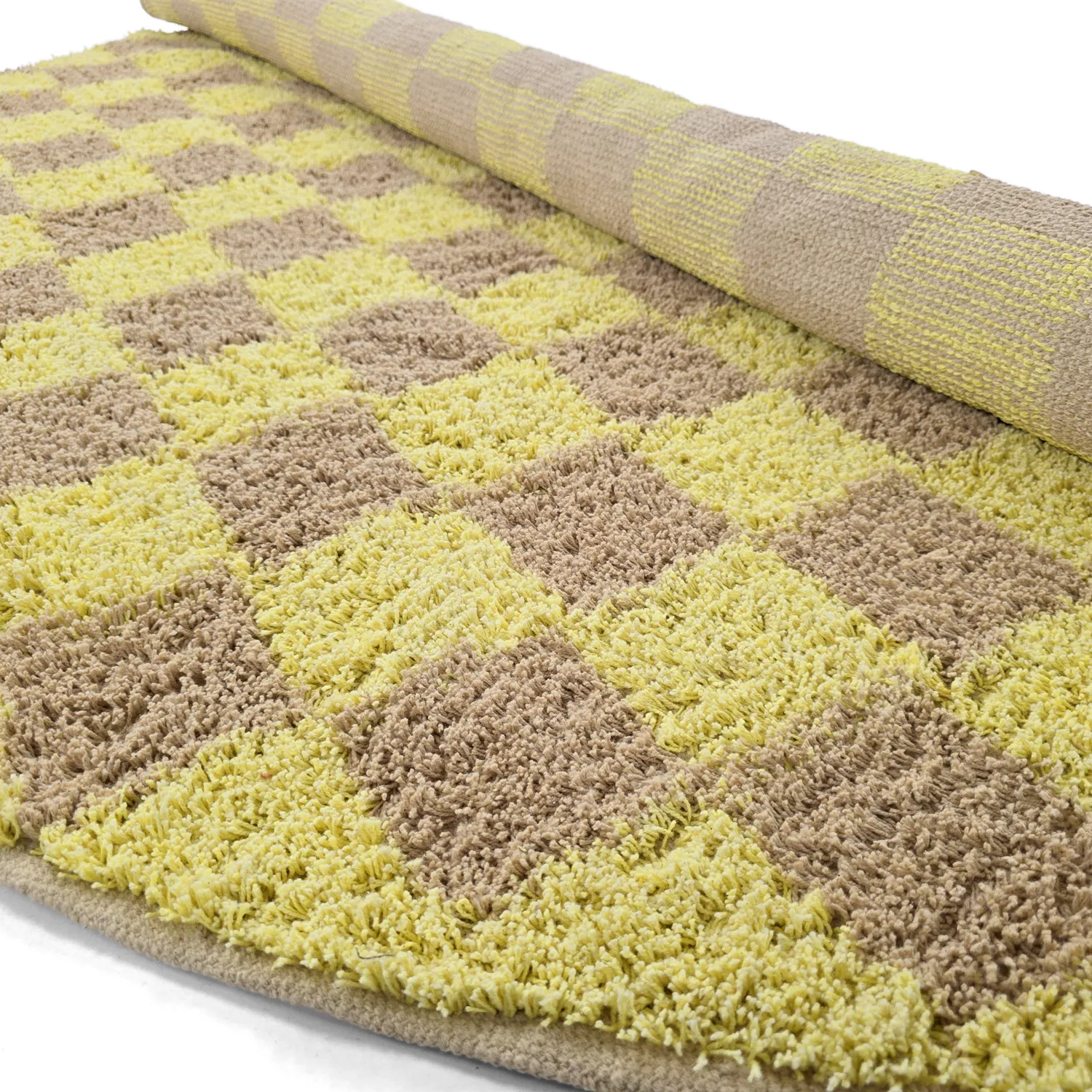 Alfombras redondeadas - Elsey Natural Cotton Shaggy (amarillo/beige)