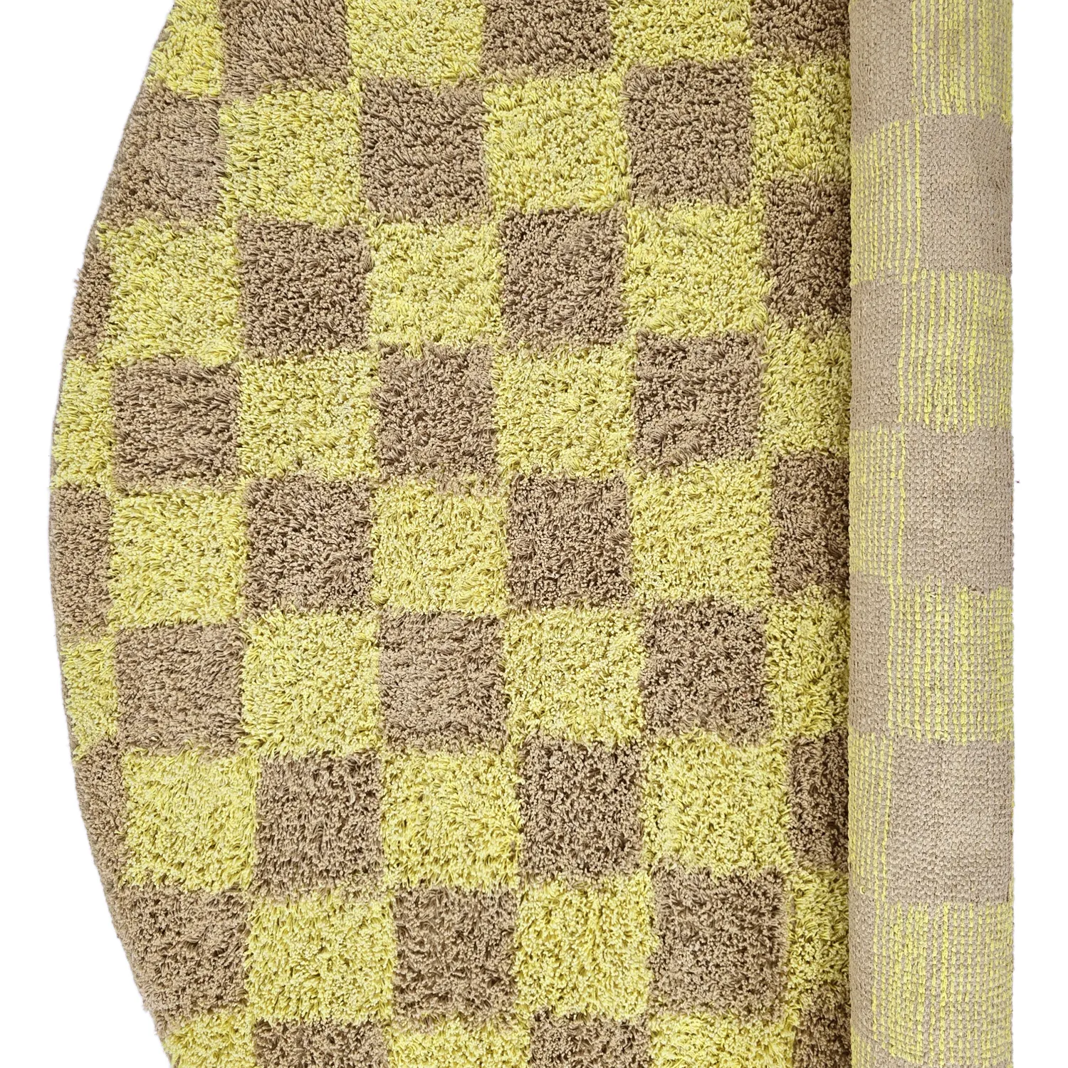 Alfombras redondeadas - Elsey Natural Cotton Shaggy (amarillo/beige)