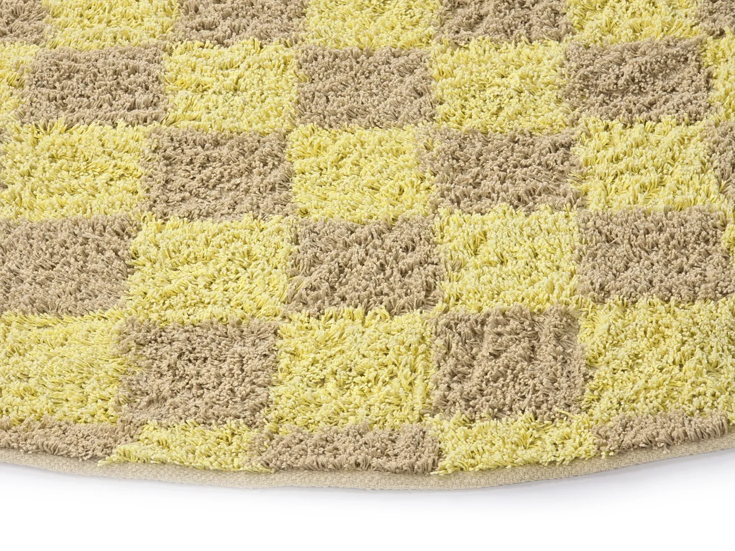 Alfombras redondeadas - Elsey Natural Cotton Shaggy (amarillo/beige)