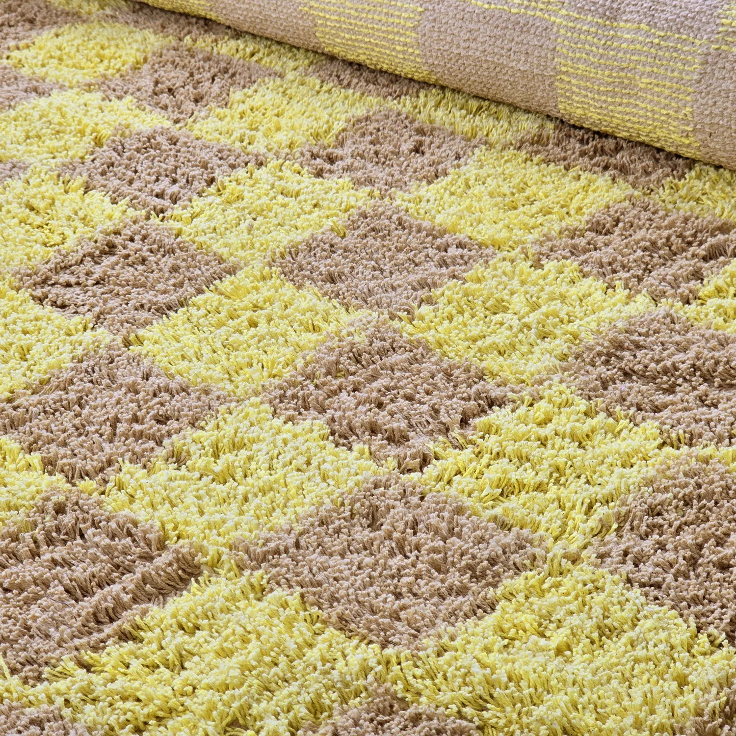 Alfombras redondeadas - Elsey Natural Cotton Shaggy (amarillo/beige)