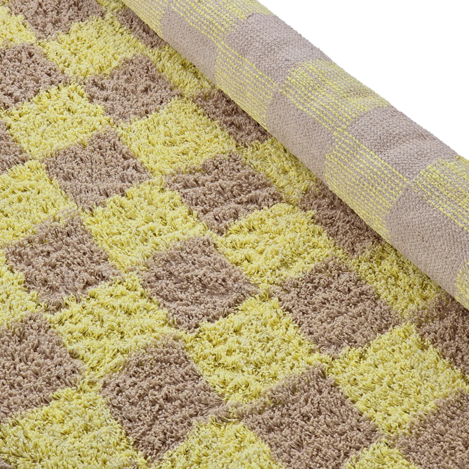 Alfombras redondeadas - Elsey Natural Cotton Shaggy (amarillo/beige)