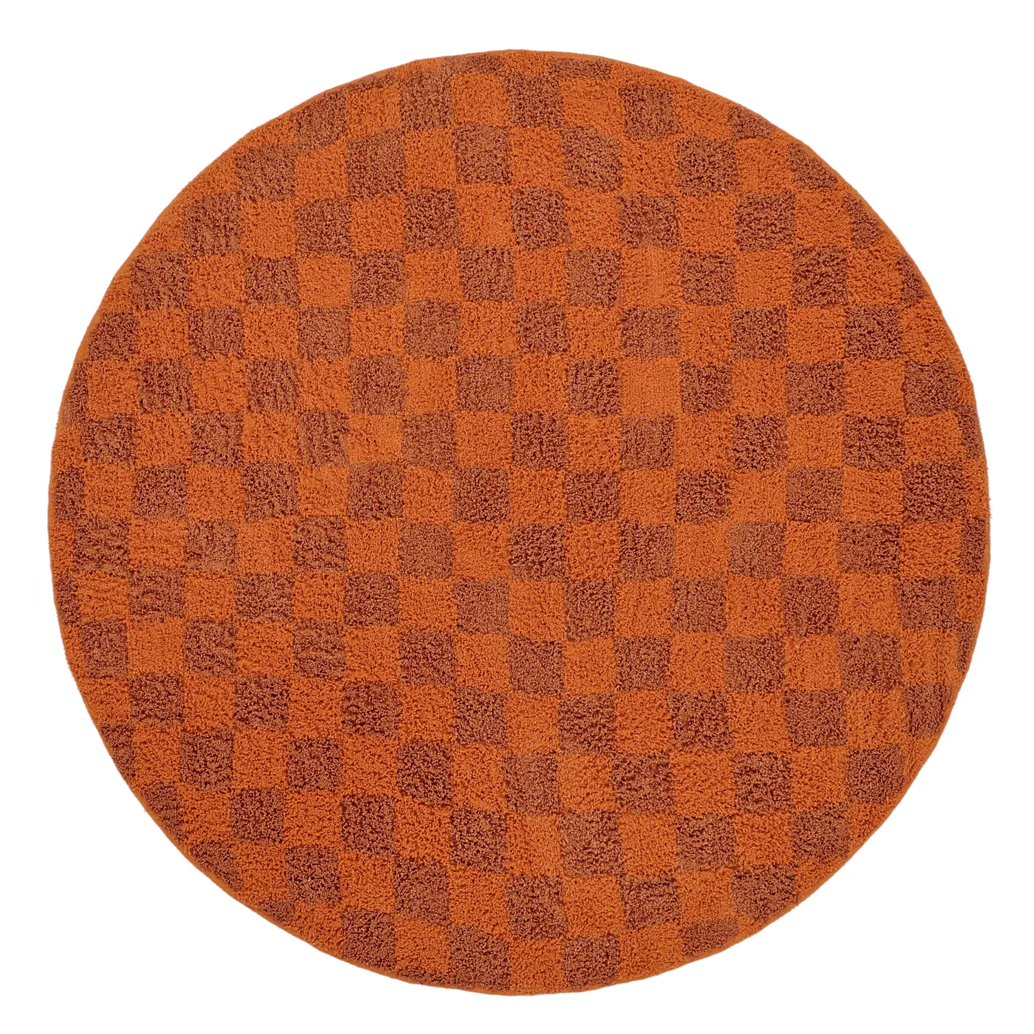 Alfombras redondeadas - Elsey Natural Cotton Shaggy (naranja/rojo)
