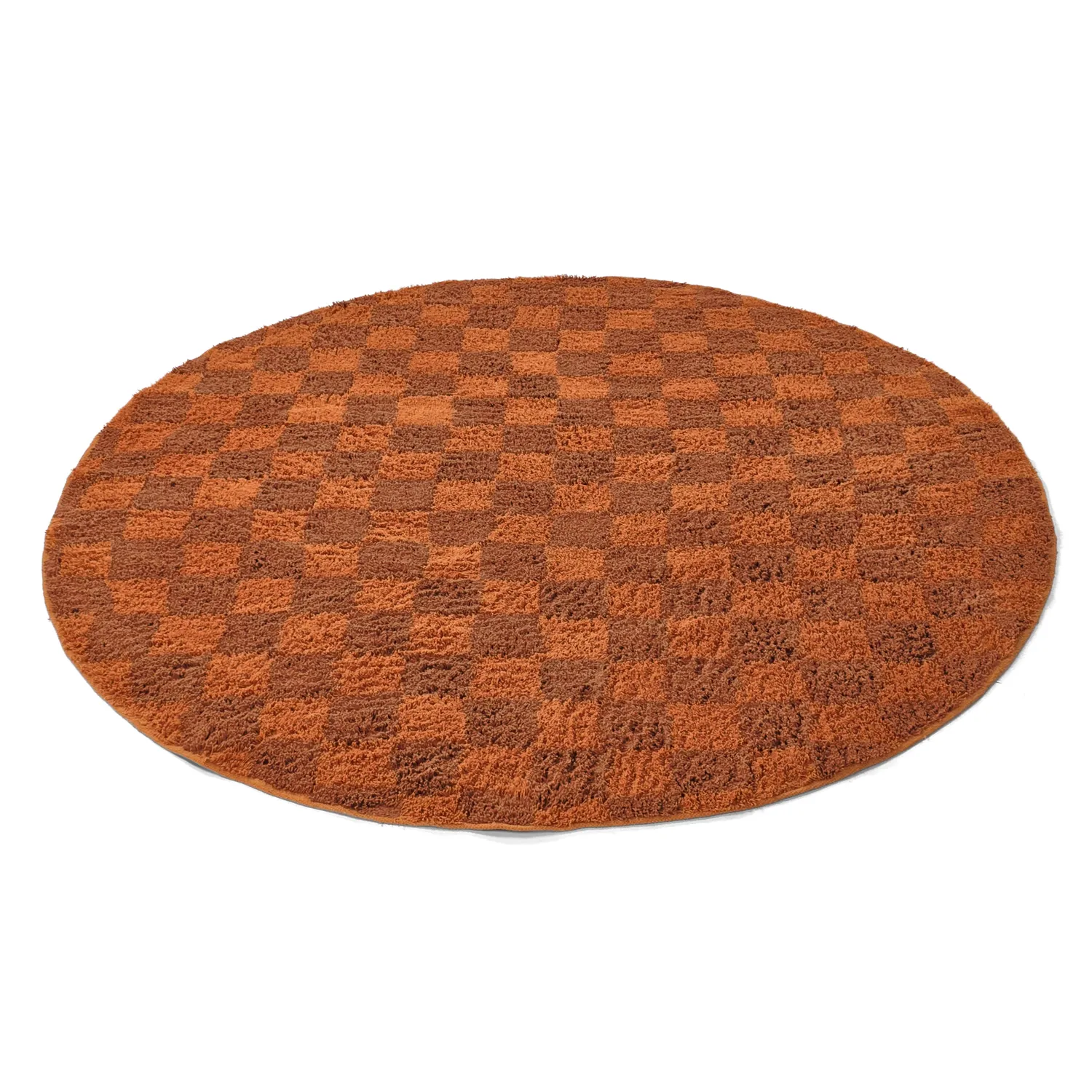 Alfombras redondeadas - Elsey Natural Cotton Shaggy (naranja/rojo)