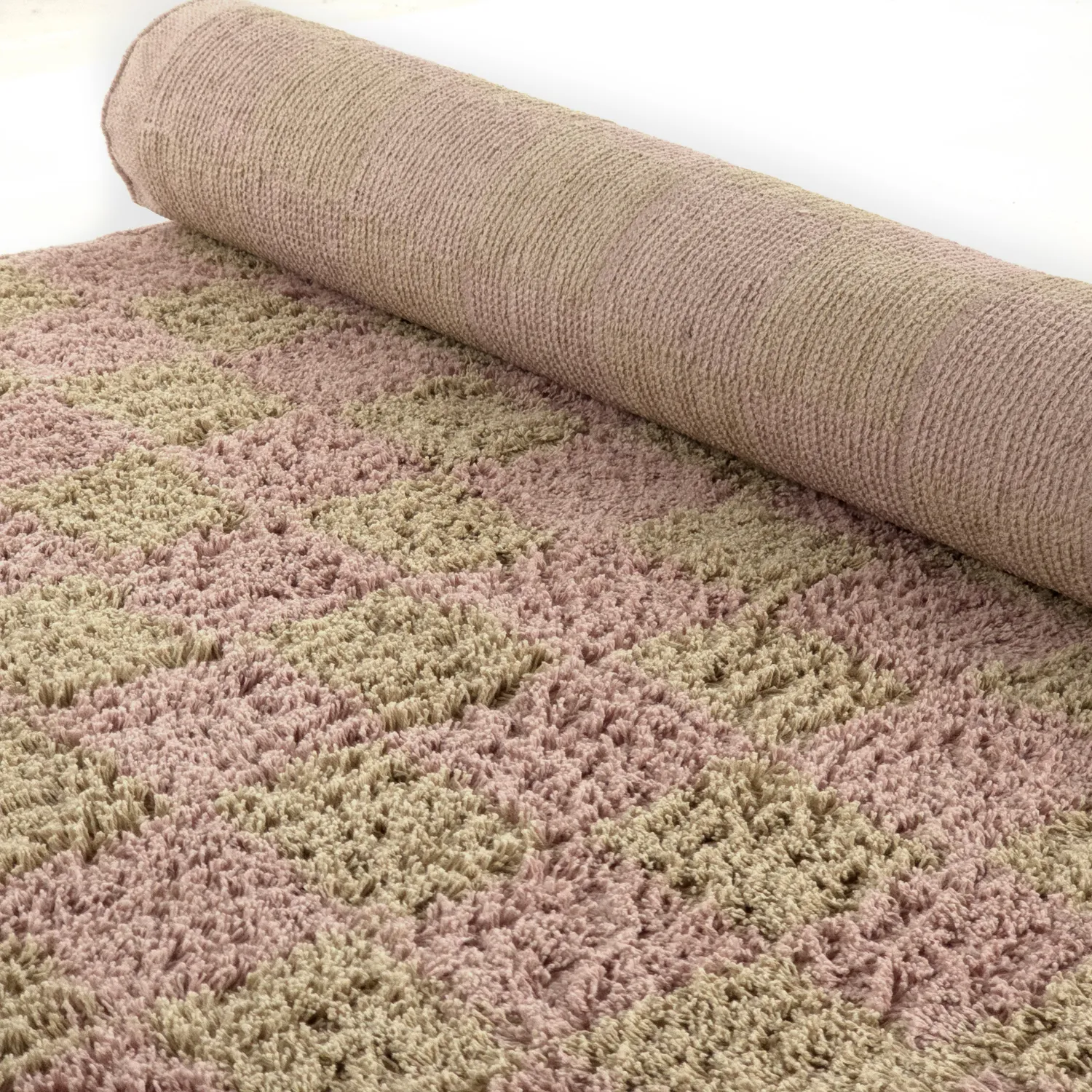 Alfombras de pelo largo - Elsey Natural Cotton Shaggy (rosa/naranja)