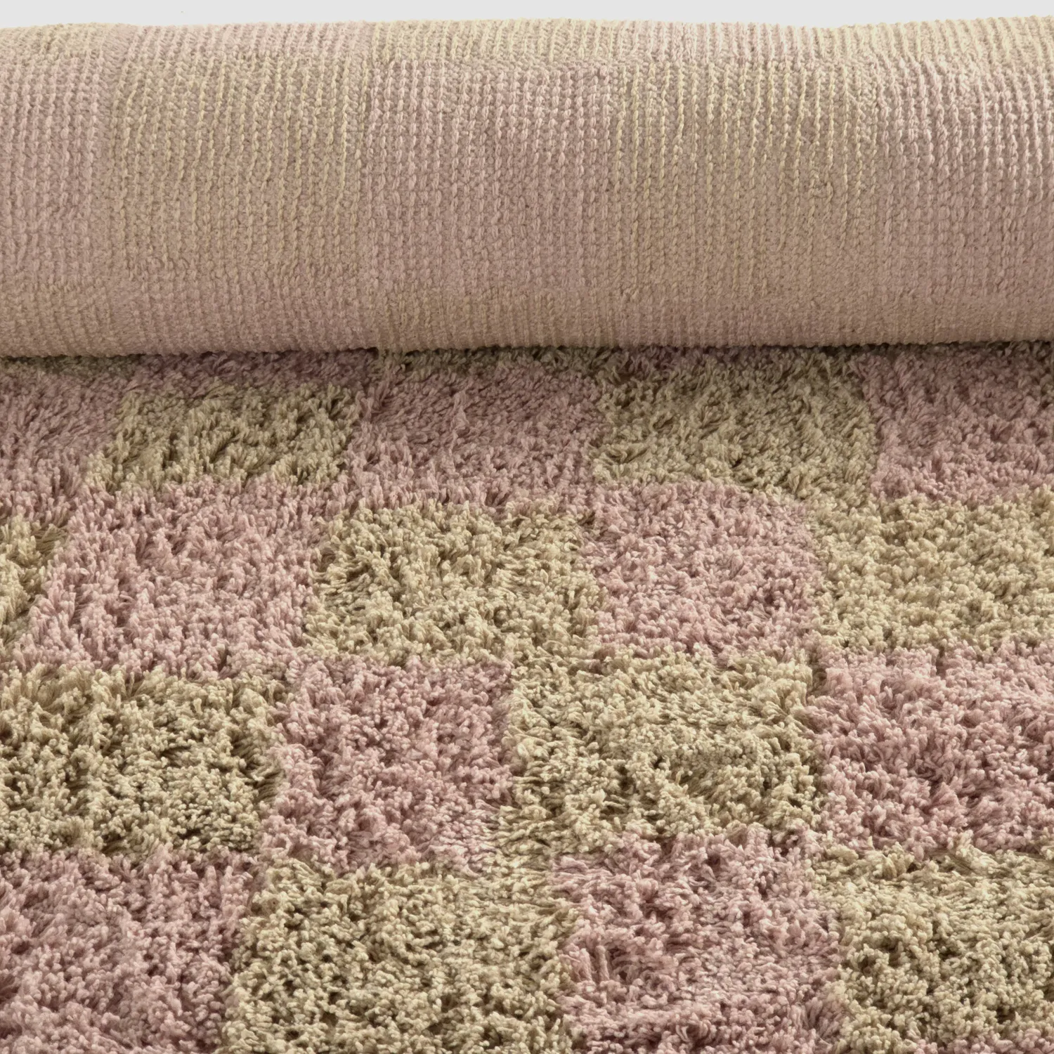 Alfombras de pelo largo - Elsey Natural Cotton Shaggy (rosa/naranja)