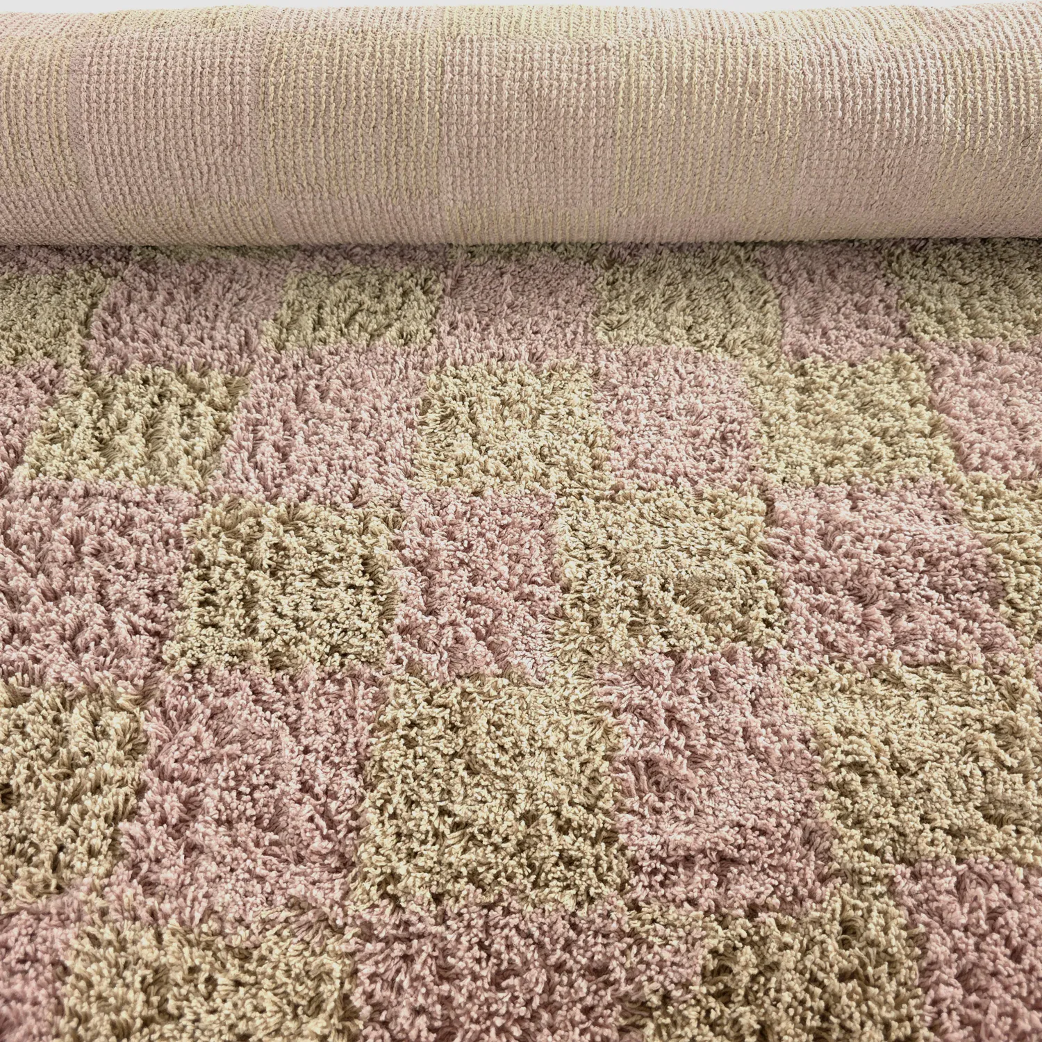 Alfombras de pelo largo - Elsey Natural Cotton Shaggy (rosa/naranja)